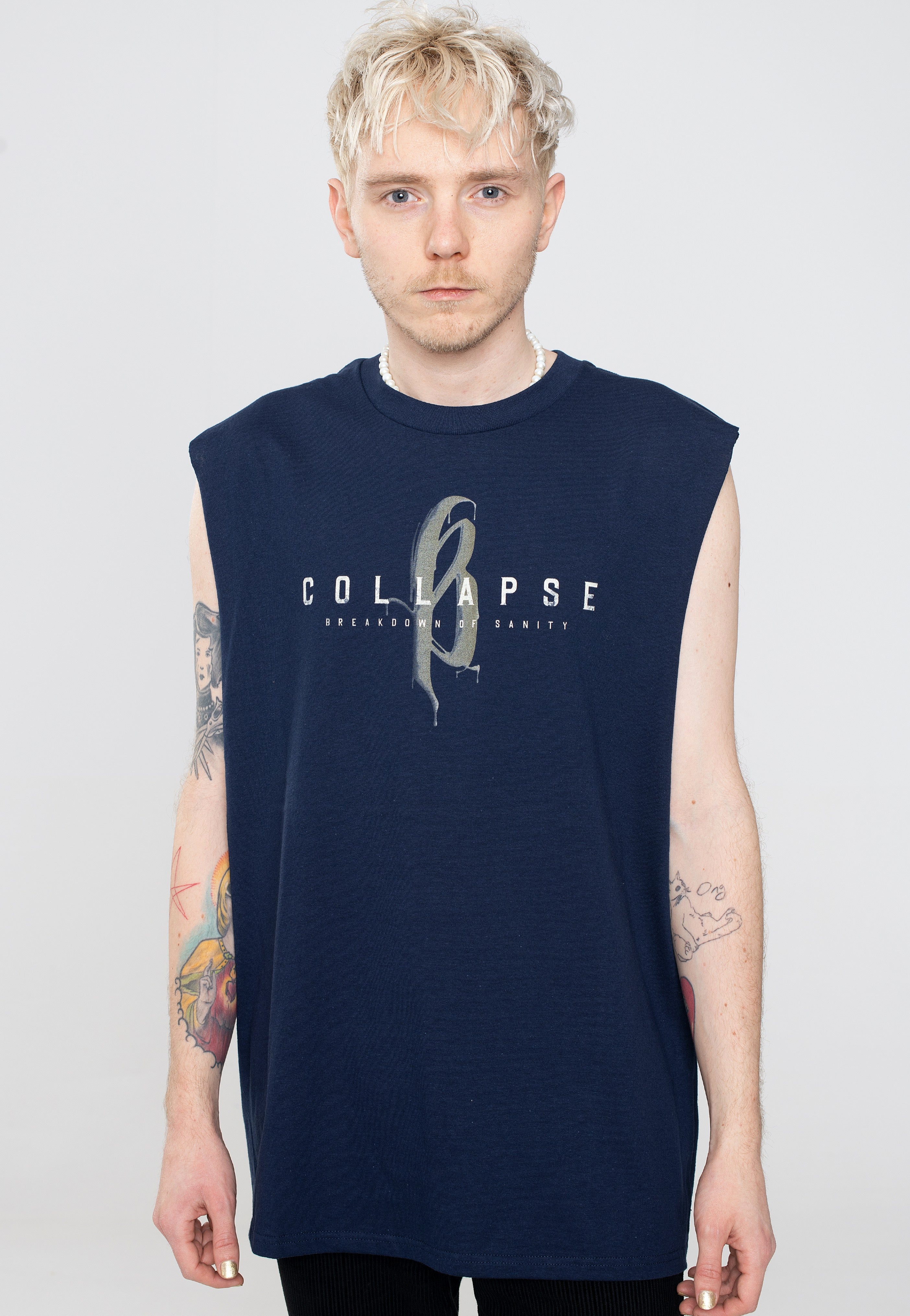 Breakdown Of Sanity - Collapse Navy - Sleeveless | Men-Image