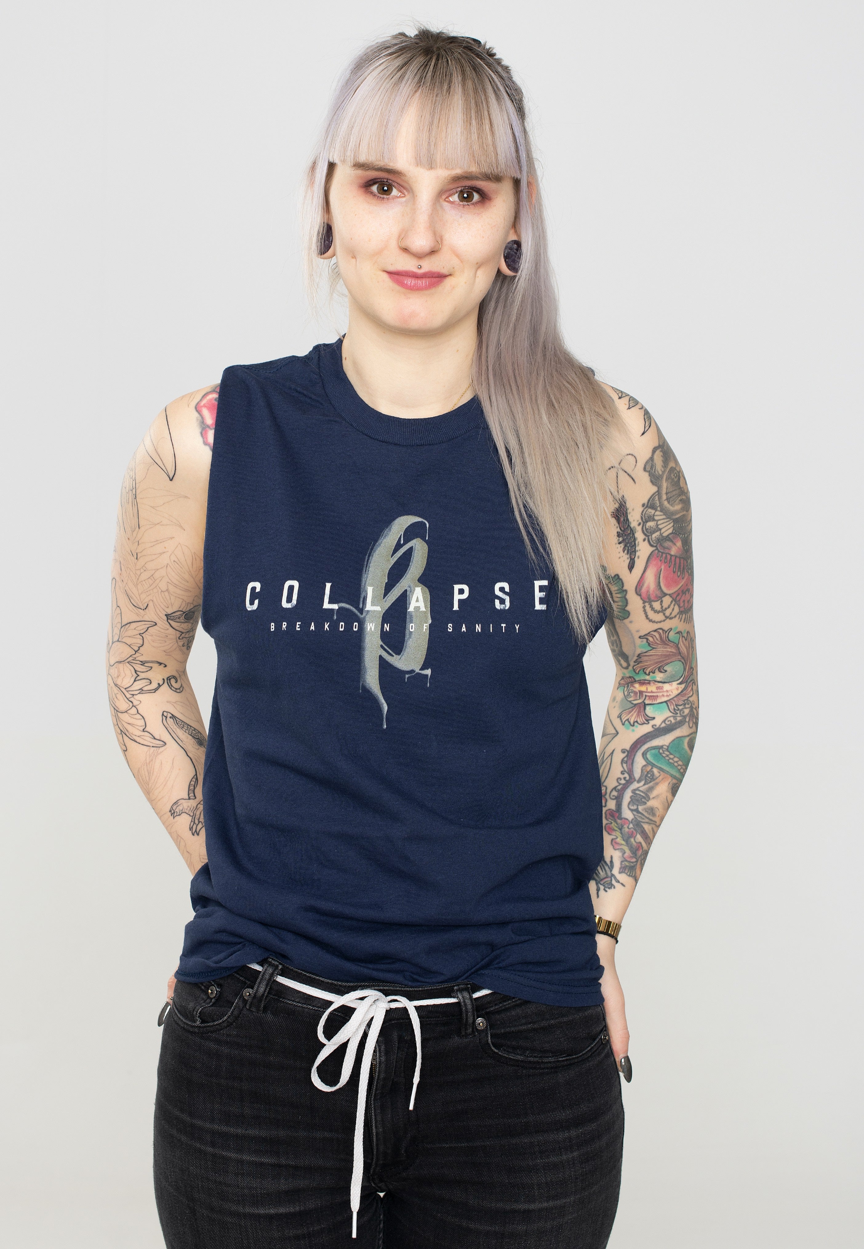 Breakdown Of Sanity - Collapse Navy - Sleeveless | Women-Image