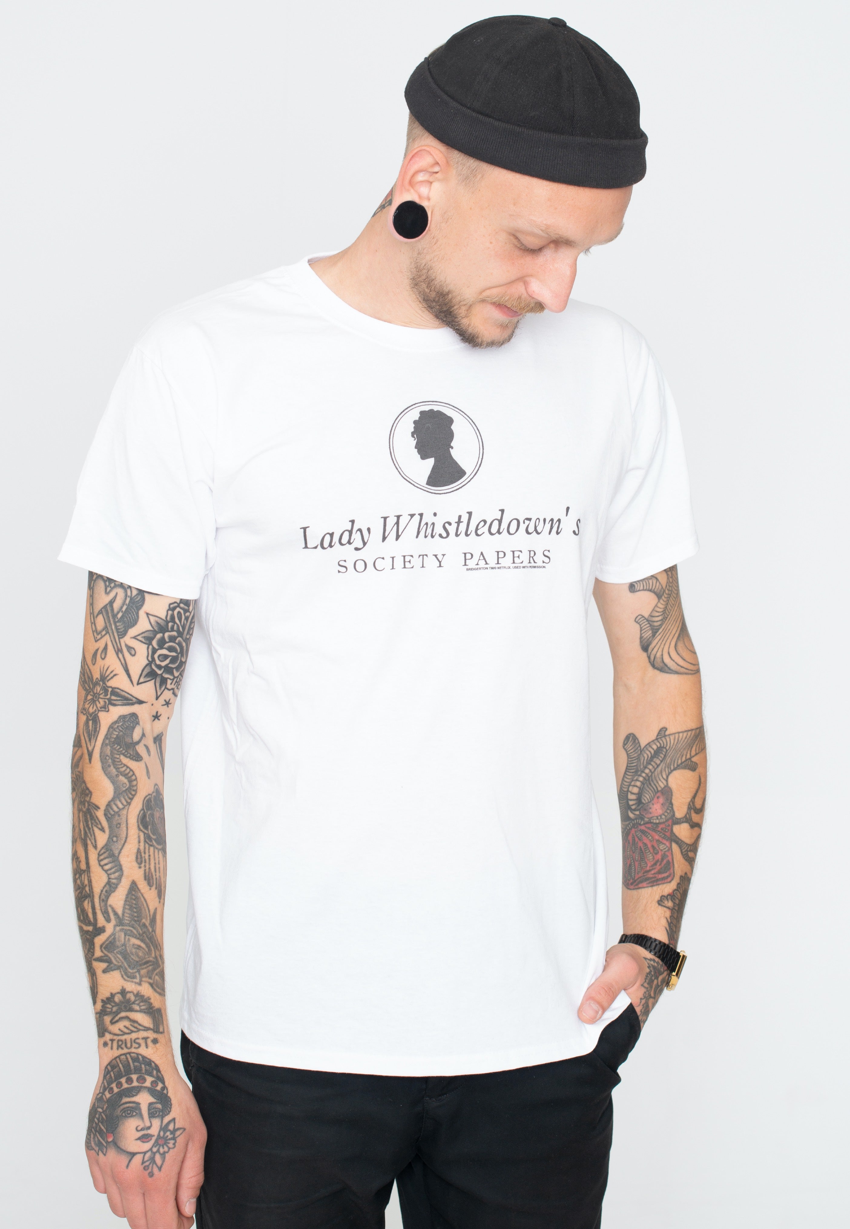 Bridgerton - Lady Whistledown White - T-Shirt | Men-Image