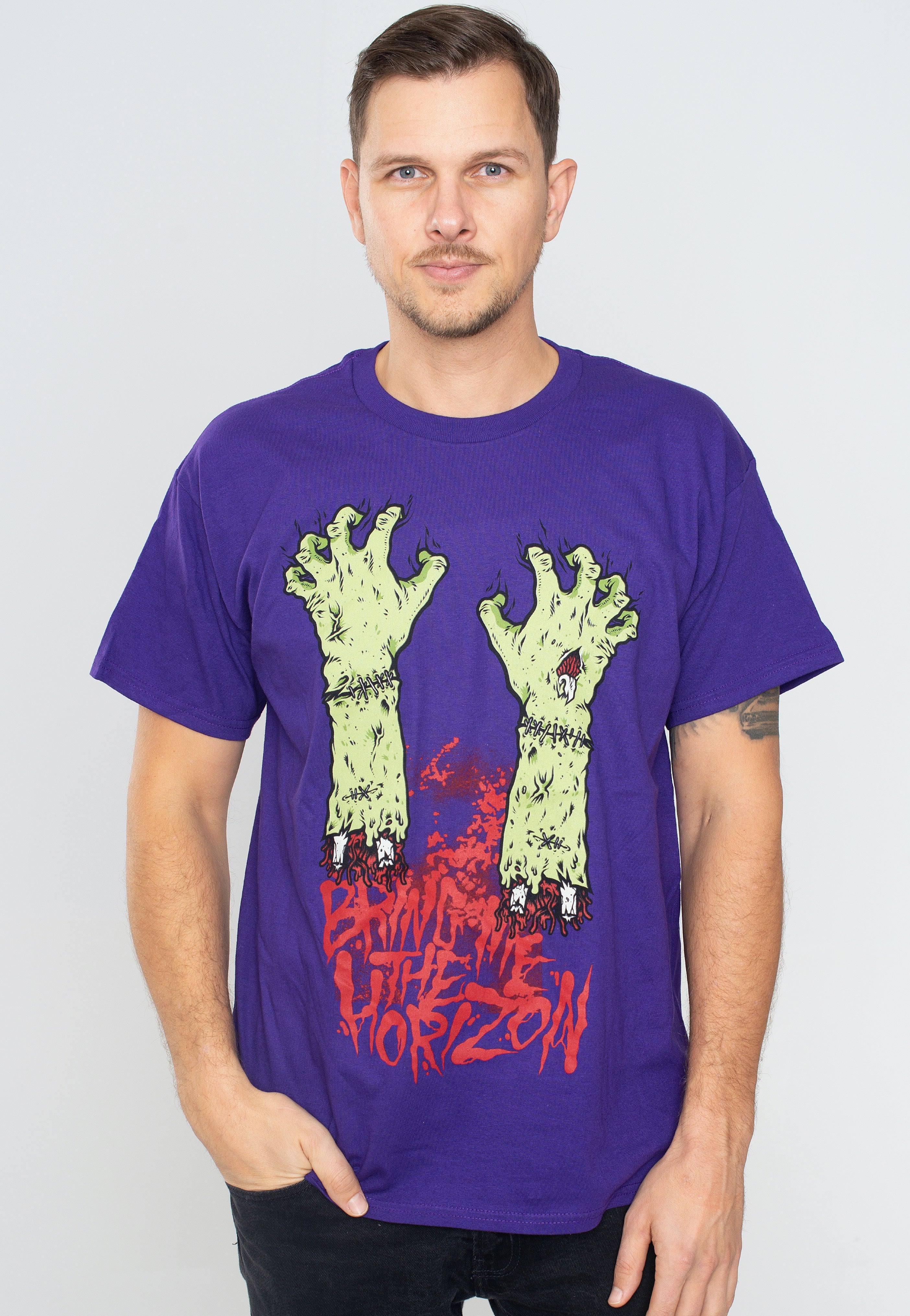 Bring Me The Horizon - Zombie Hands Purple - T-Shirt | Men-Image