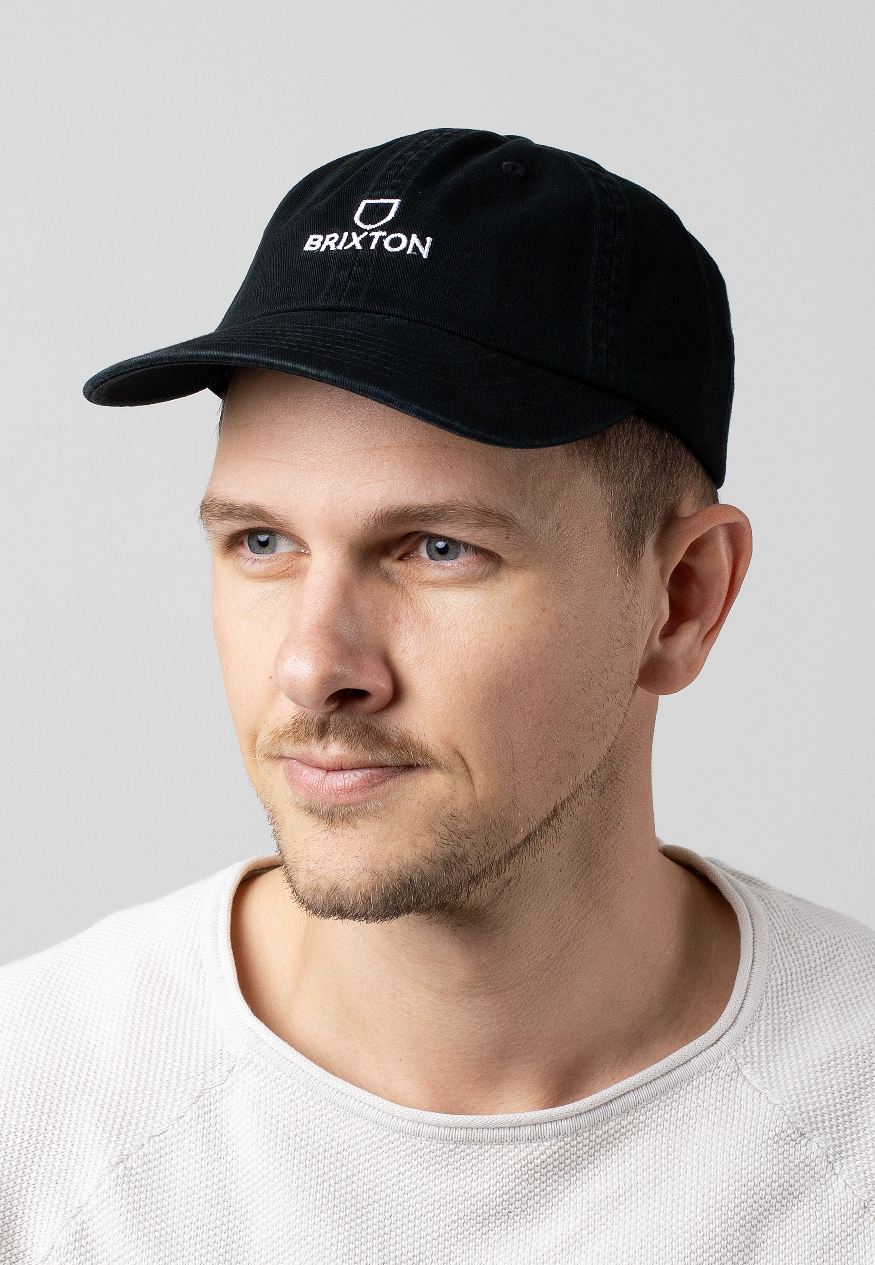 Brixton - Alpha Lp Black/White Vintage Wash - Cap | Neutral-Image