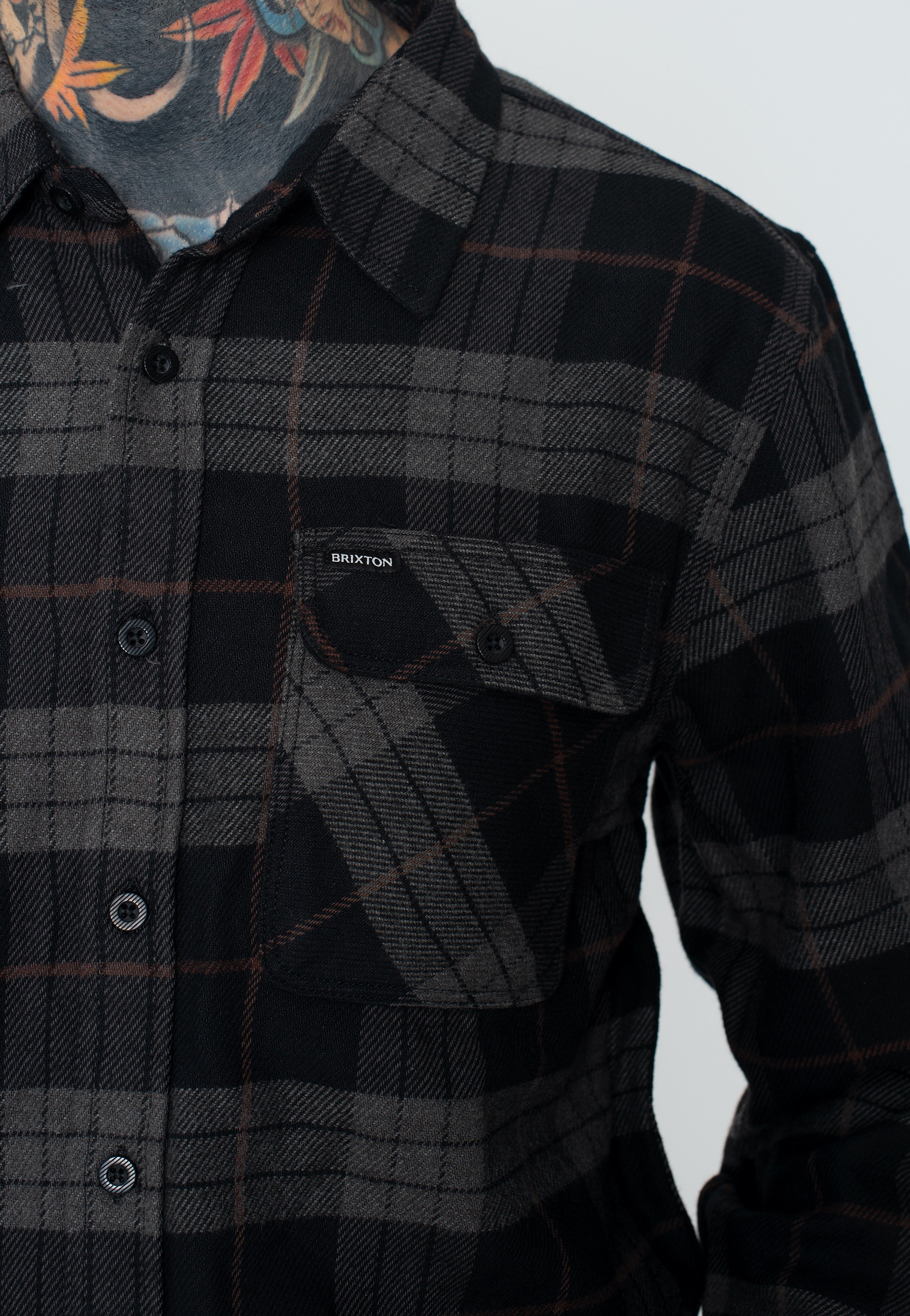 Brixton - Bowery Black/Charcoal - Shirt | Men-Image