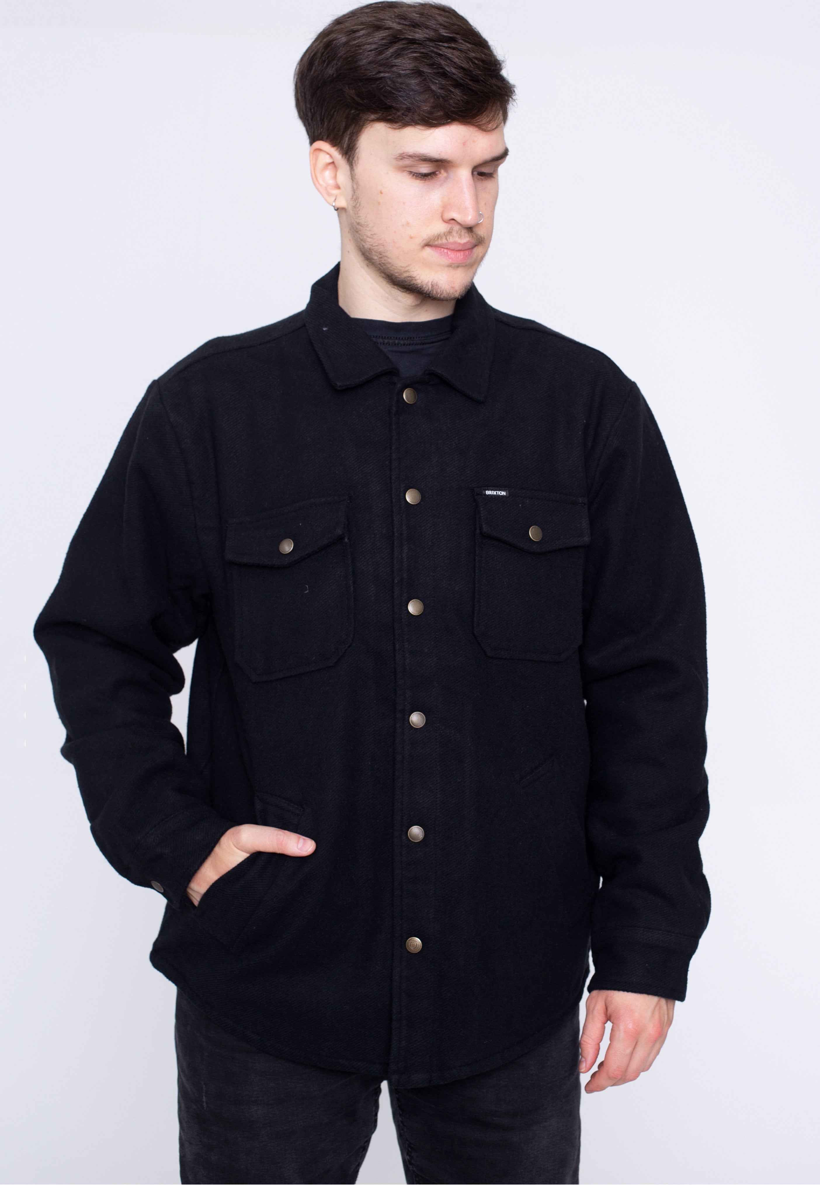 Brixton - Bowery Lined Black - Jacket | Men-Image