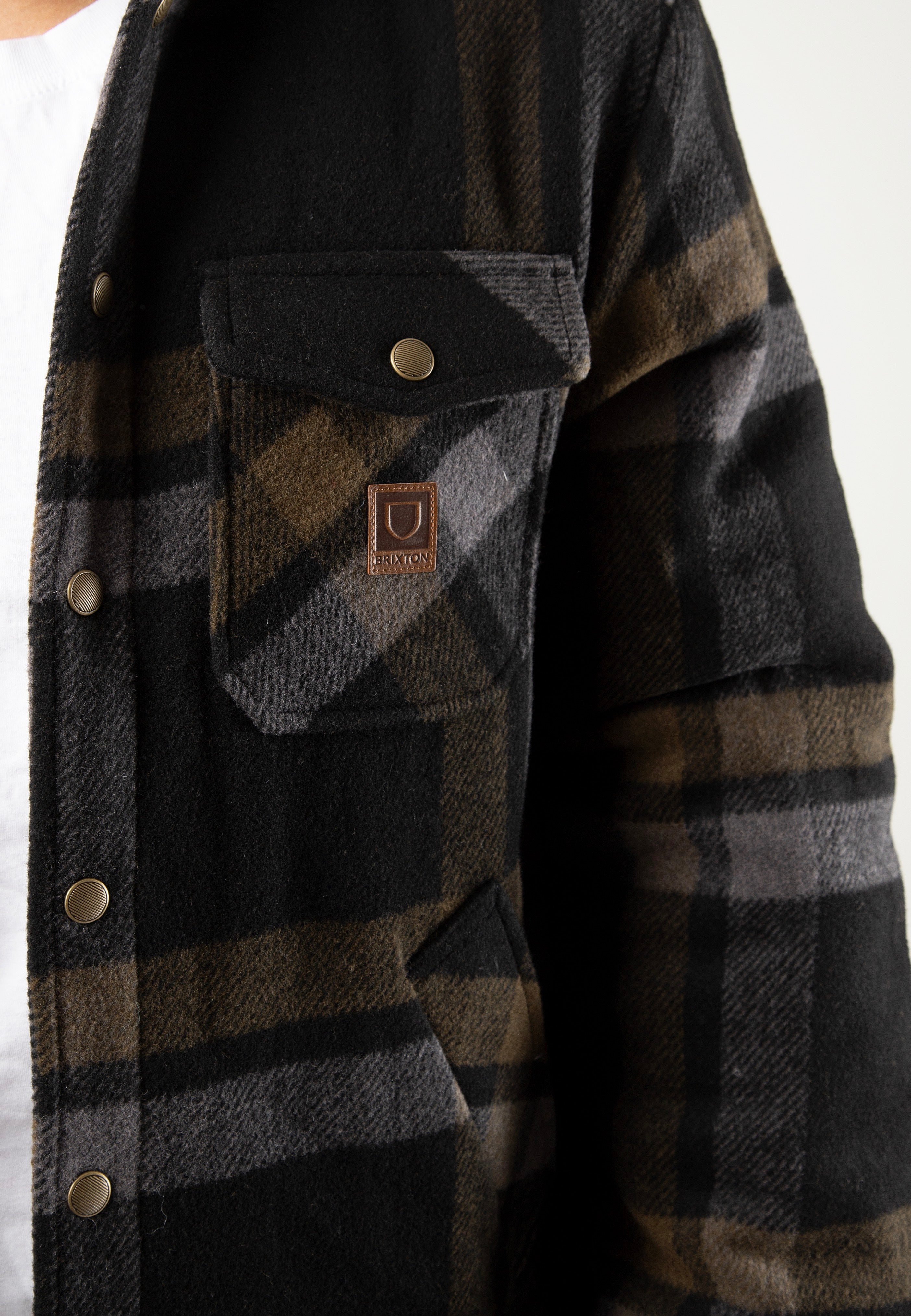 Brixton - Durham Lined Black/Charcoal/Desert Palm - Jacket | Men-Image