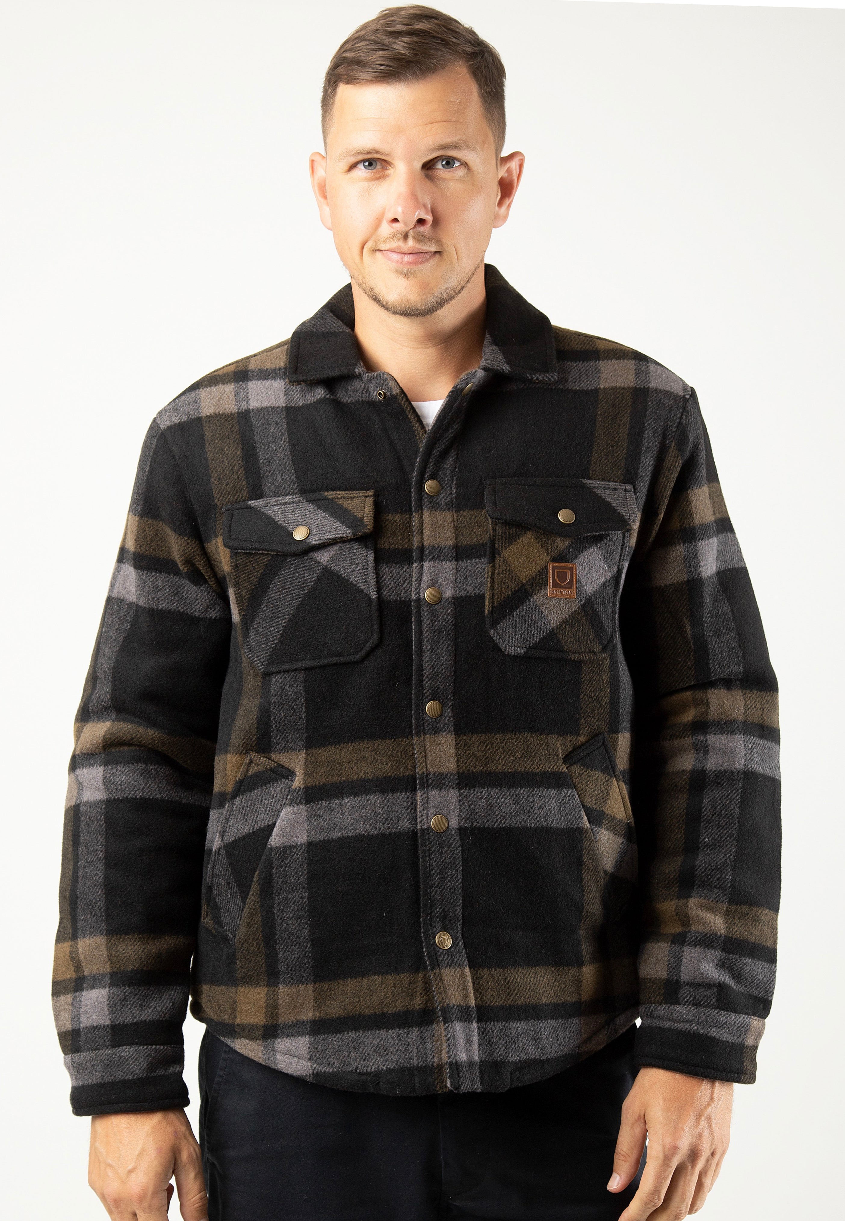 Brixton - Durham Lined Black/Charcoal/Desert Palm - Jacket | Men-Image