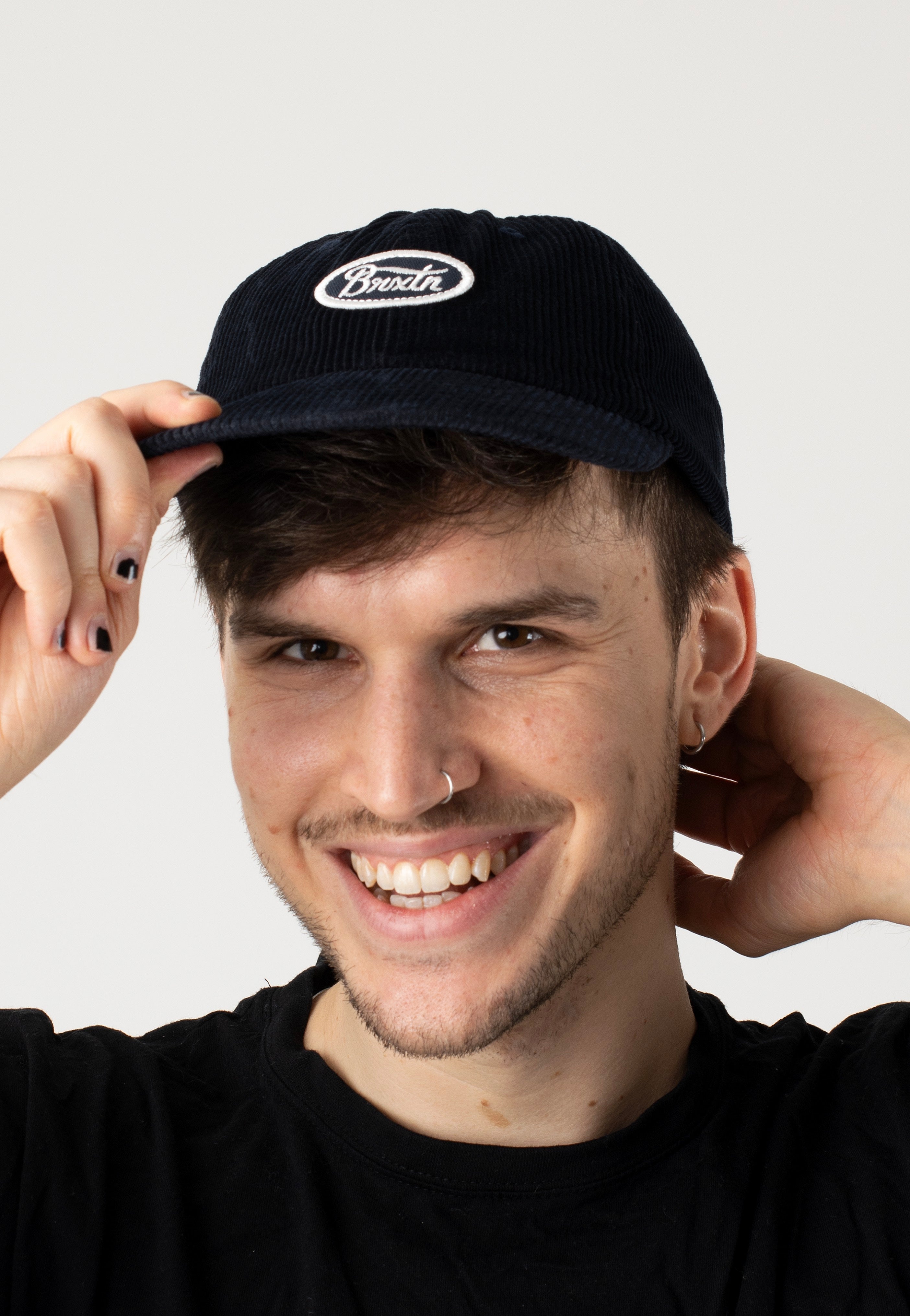 Brixton - Parsons Lp Washed Navy Cord - Cap | Neutral-Image