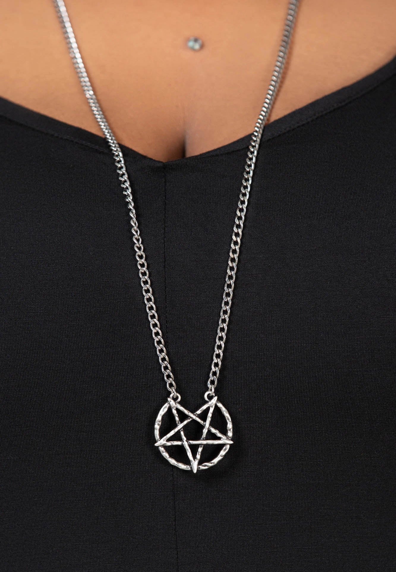 Killstar - Broken Seal Pentagram Silver - Necklace | Neutral-Image