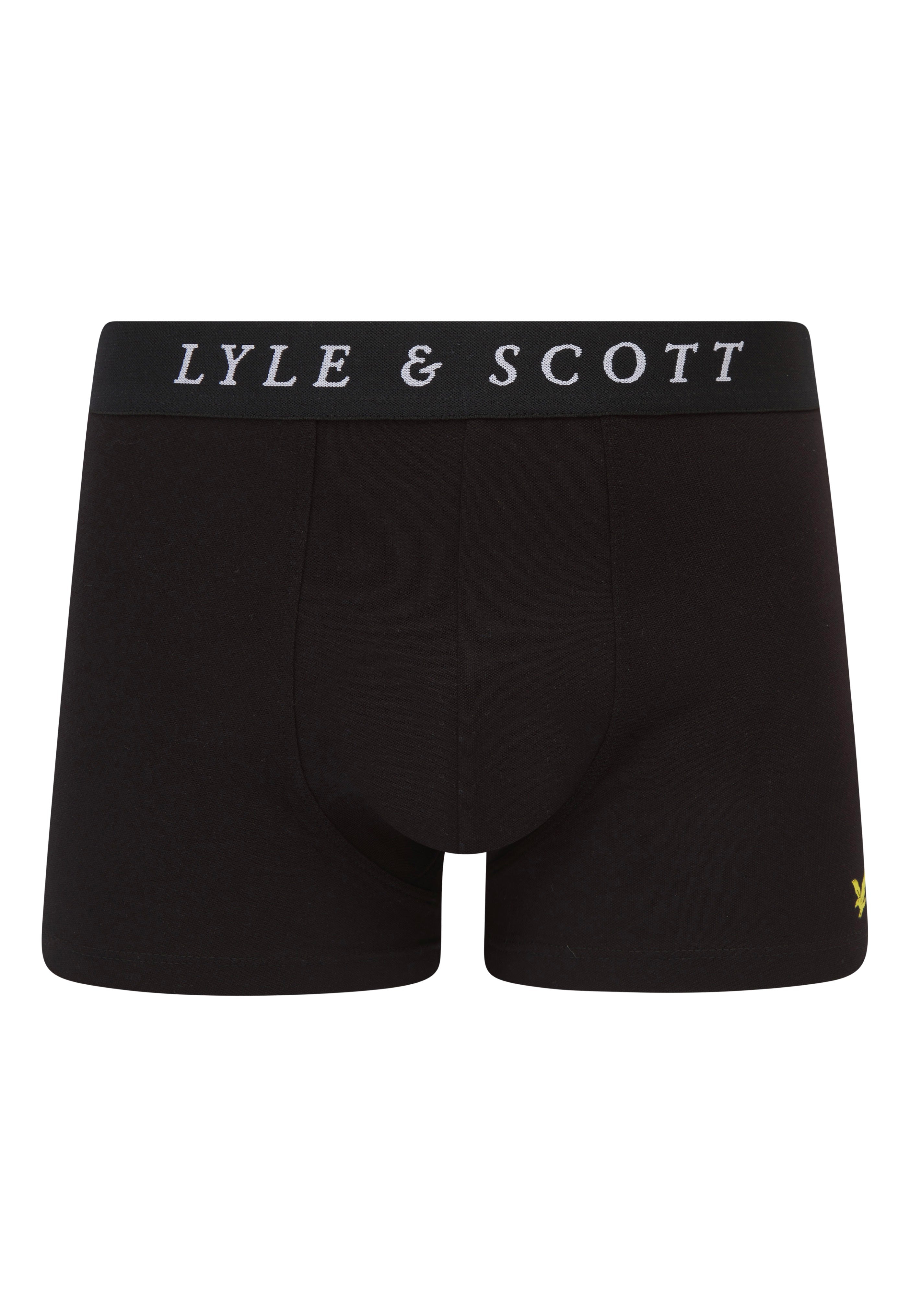 Lyle & Scott - Brown Pack Of 3 Basic Core Black - Boxershorts | Men-Image