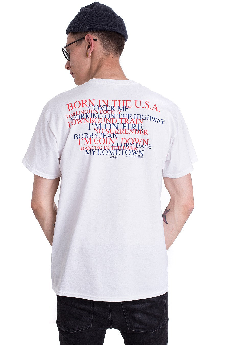 Bruce Springsteen - Born In The USA White - T-Shirt | Men-Image