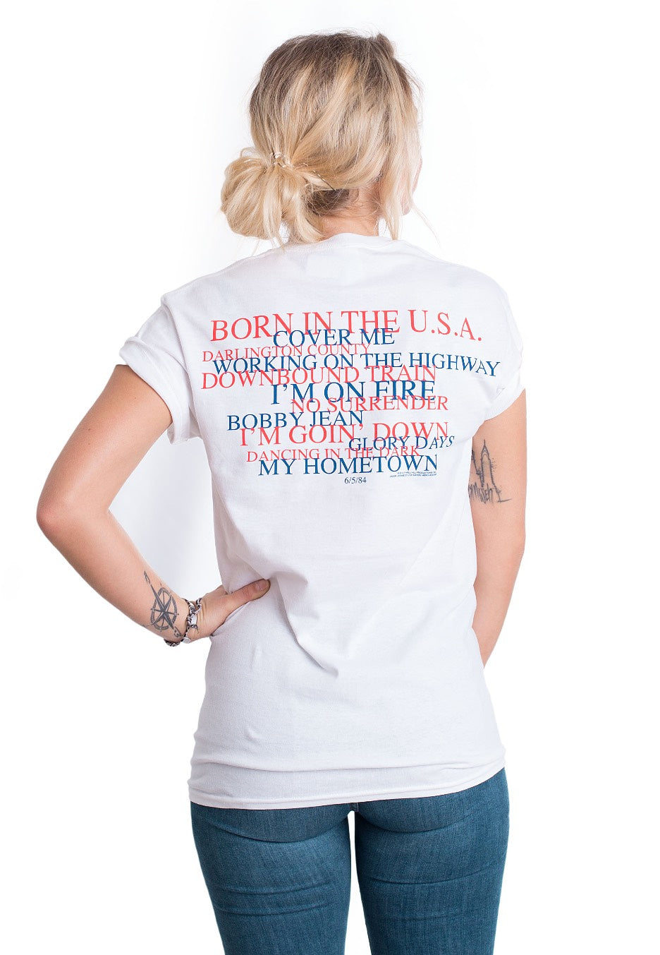 Bruce Springsteen - Born In The USA White - T-Shirt | Women-Image