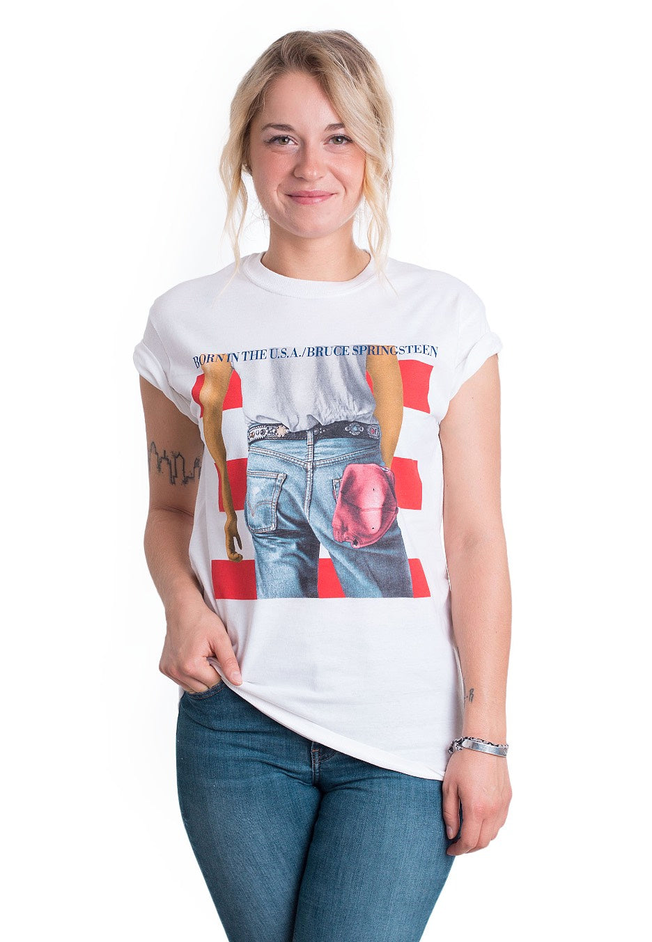 Bruce Springsteen - Born In The USA White - T-Shirt | Women-Image