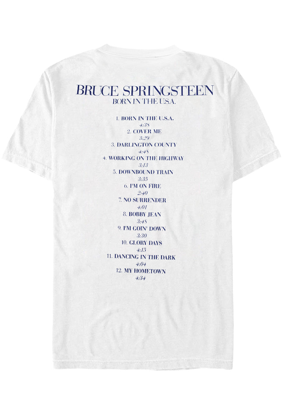 Bruce Springsteen - Born In The USA White - T-Shirt | Neutral-Image