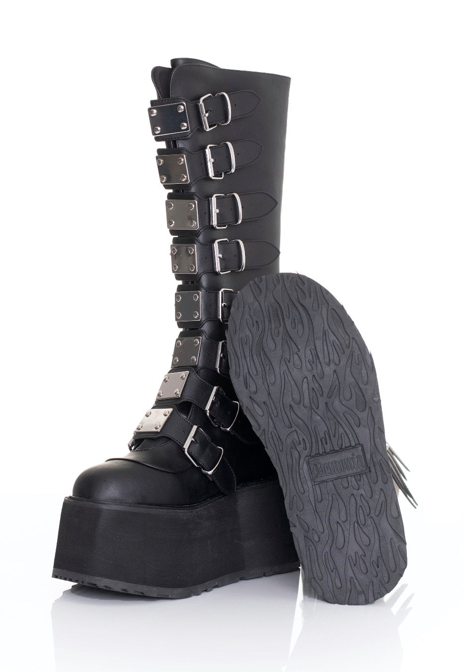 DemoniaCult - Damned 318 Vegan Leather Black - Girl Shoes | Women-Image