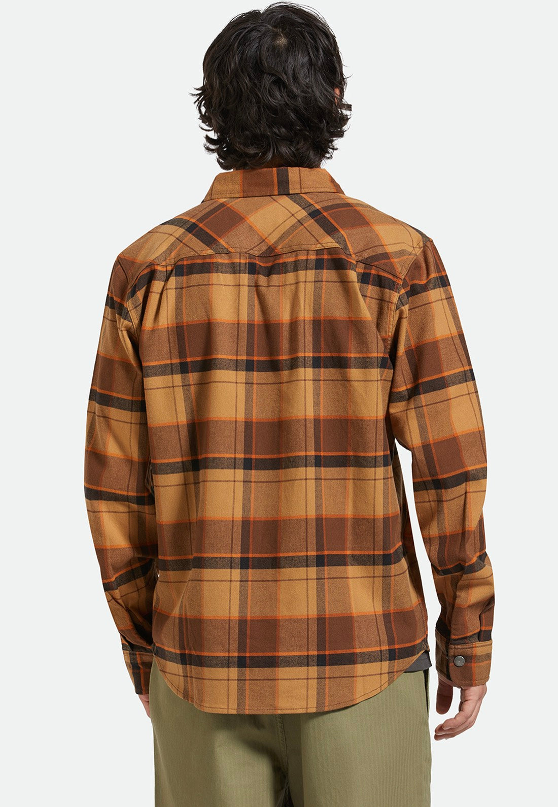 Brixton - Builders Bowery Flannel Burro Brown/Pinecone Brown/Black - Shirt | Men-Image