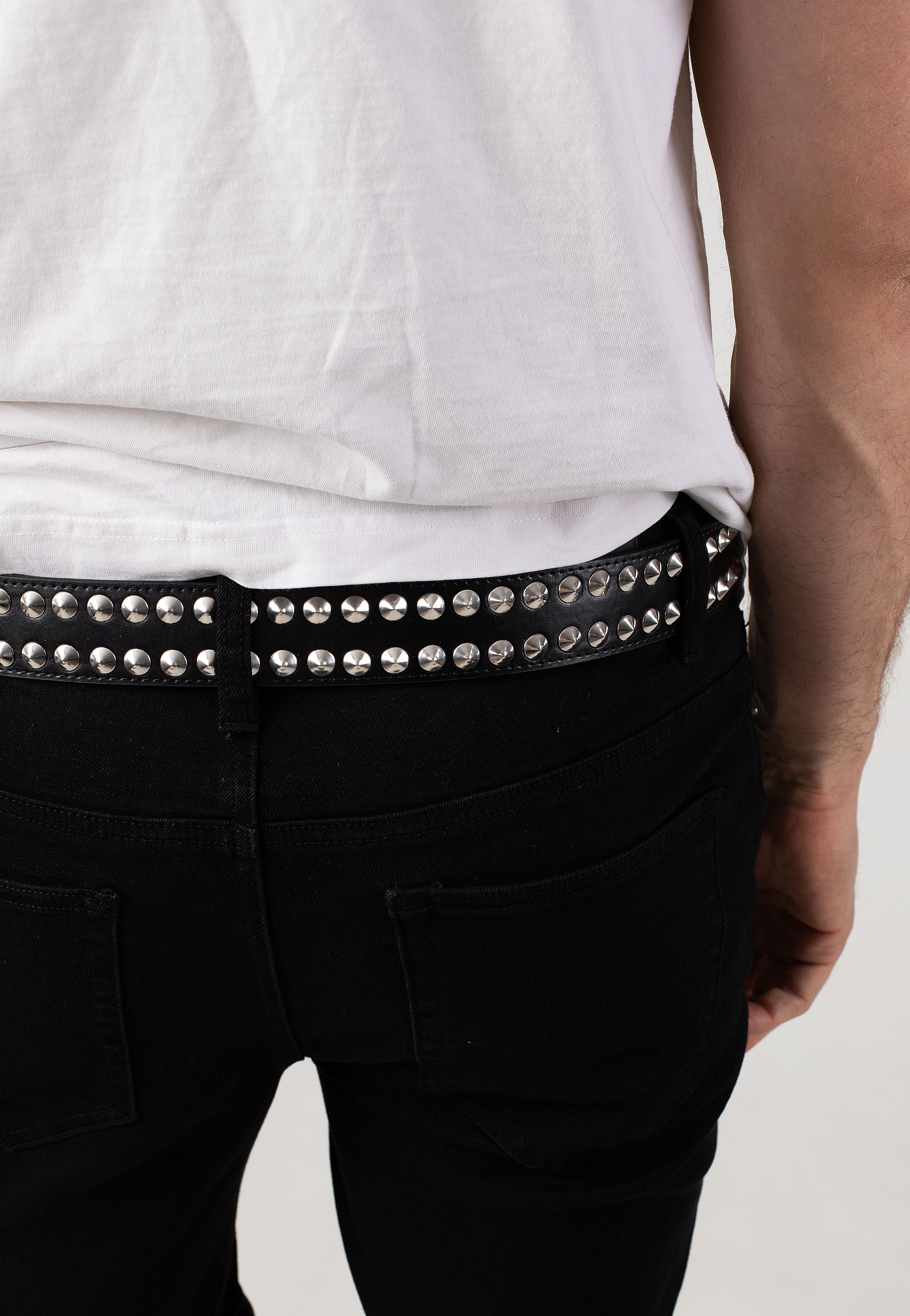 Bullet69 - 2 Row Conical Studded - Belt | Neutral-Image