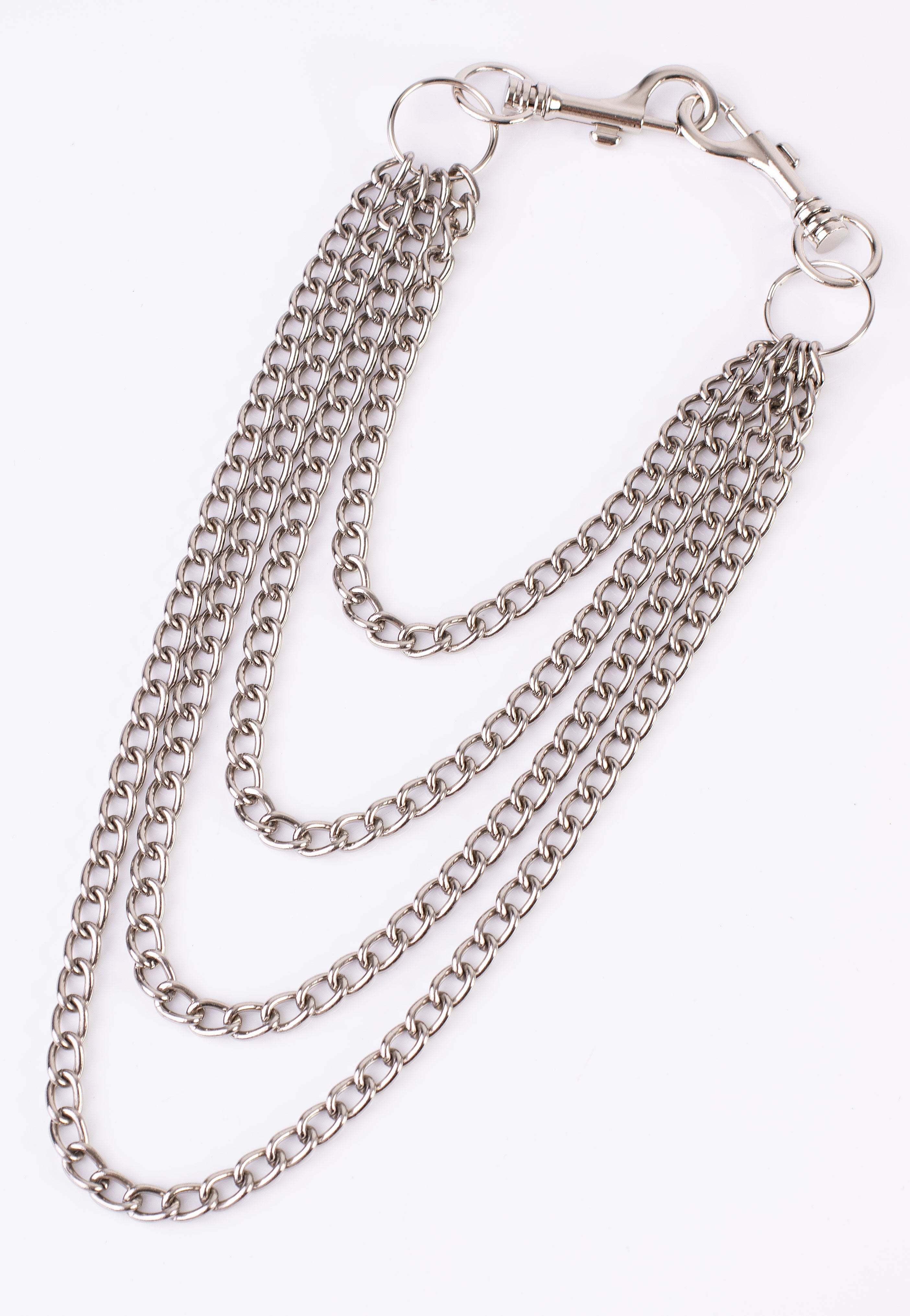 Bullet69 - 4 Row Metal W 2 Large Rings - Jeans Chain | Neutral-Image