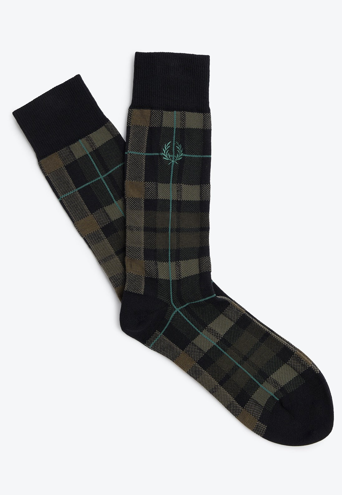 Fred Perry - Tartan Uniform Green - Socks | Neutral-Image