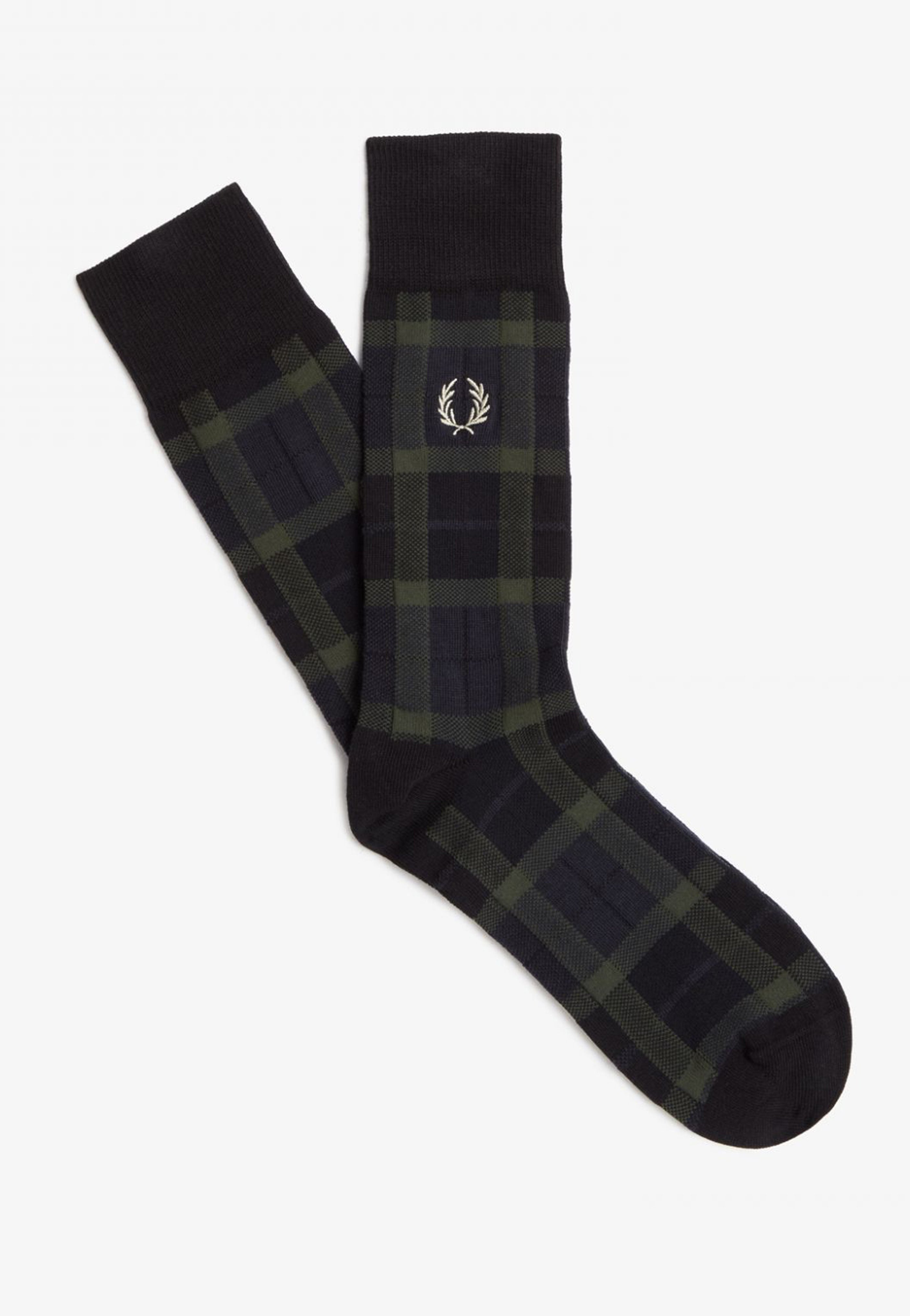 Fred Perry - Tartan Field Green/Light Oyster - Socks | Neutral-Image