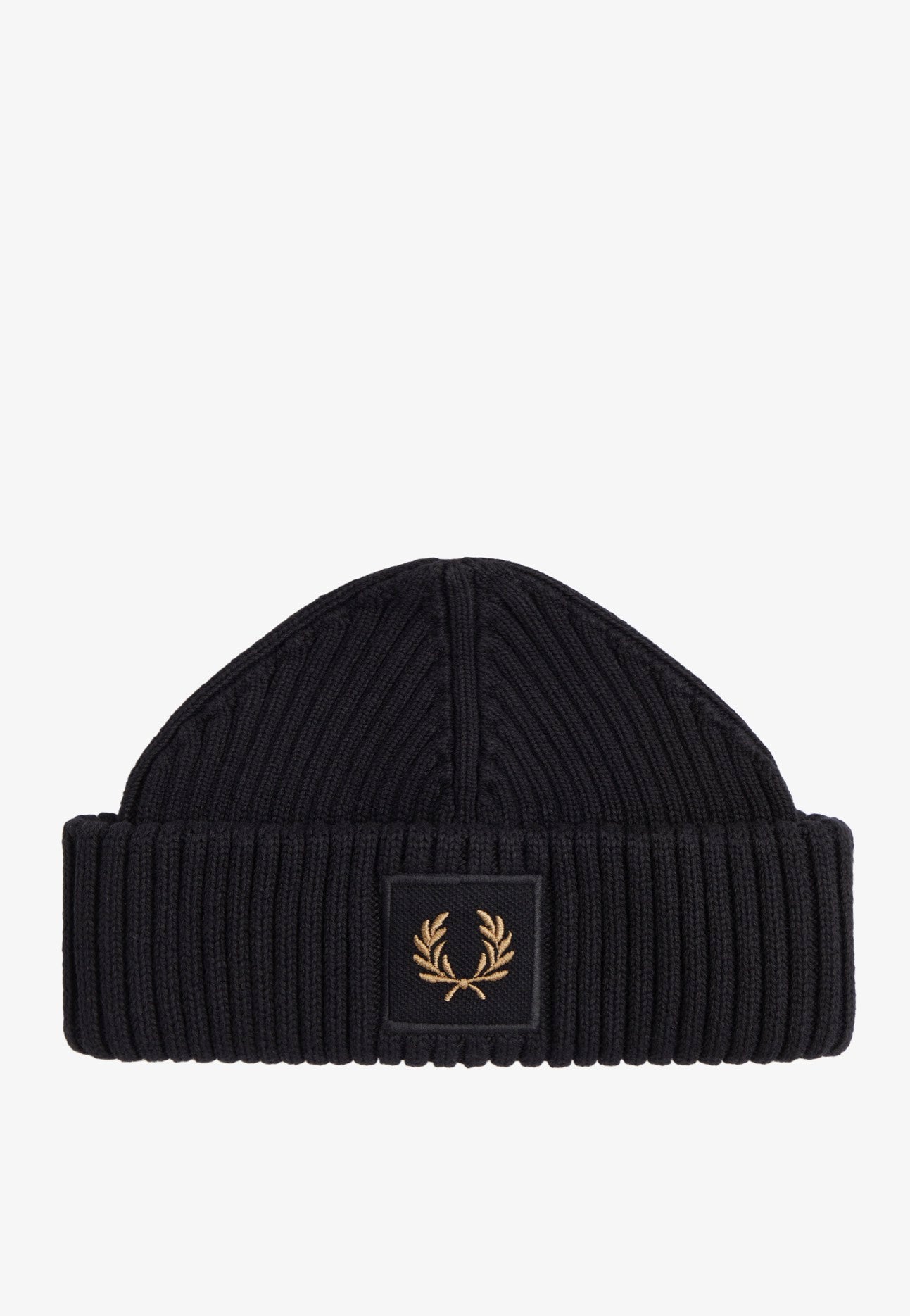 Fred Perry - Cotton Rib Black/Warmstone - Beanie | Neutral-Image