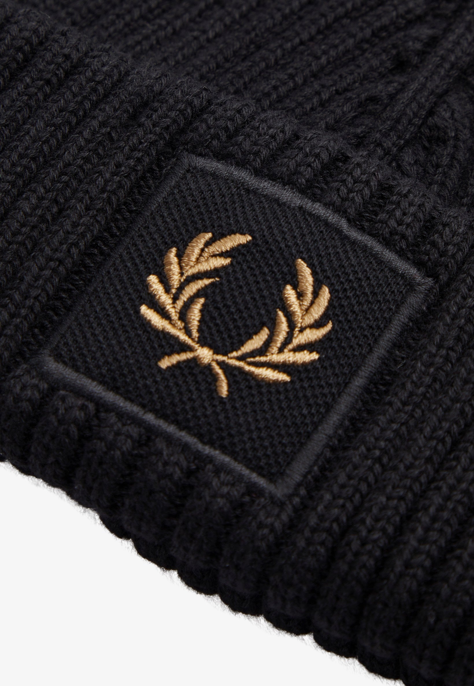 Fred Perry - Cotton Rib Black/Warmstone - Beanie | Neutral-Image