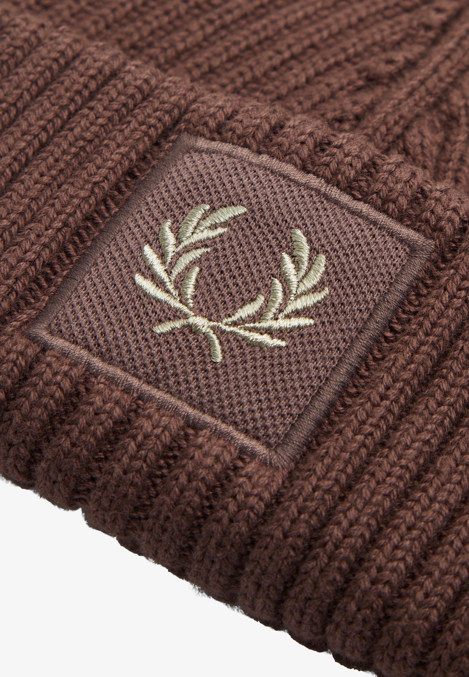 Fred Perry - Cotton Rib Road Brick/Warm Grey - Beanie | Neutral-Image