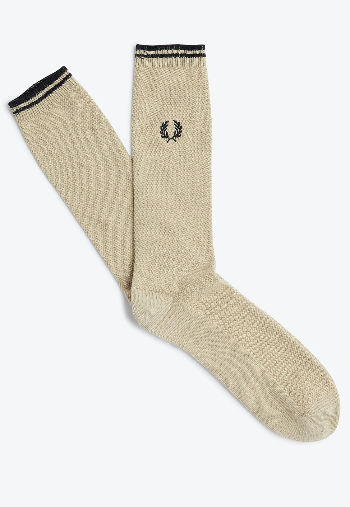 Fred Perry - Tipped Lightoyster/Black - Socks | Neutral-Image