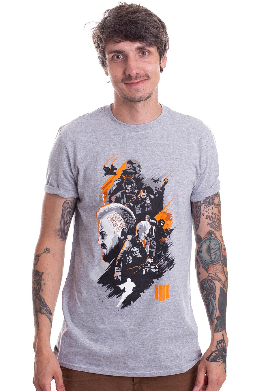 Call Of Duty - Characters Montage Heather Grey - T-Shirt | Men-Image