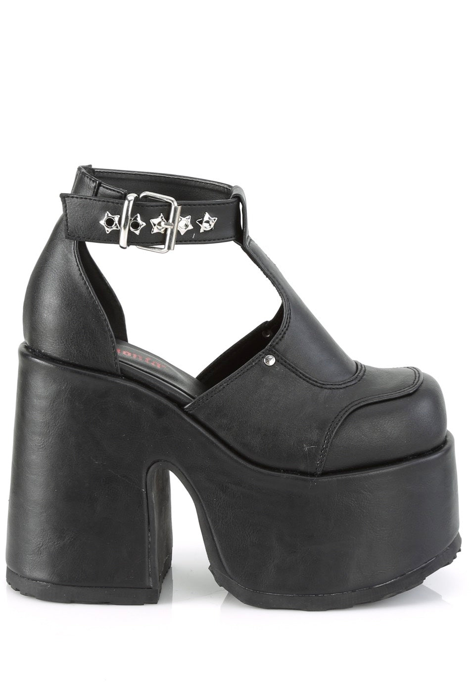 DemoniaCult - Camel 103 Black Vegan Leather - Heels | Women-Image