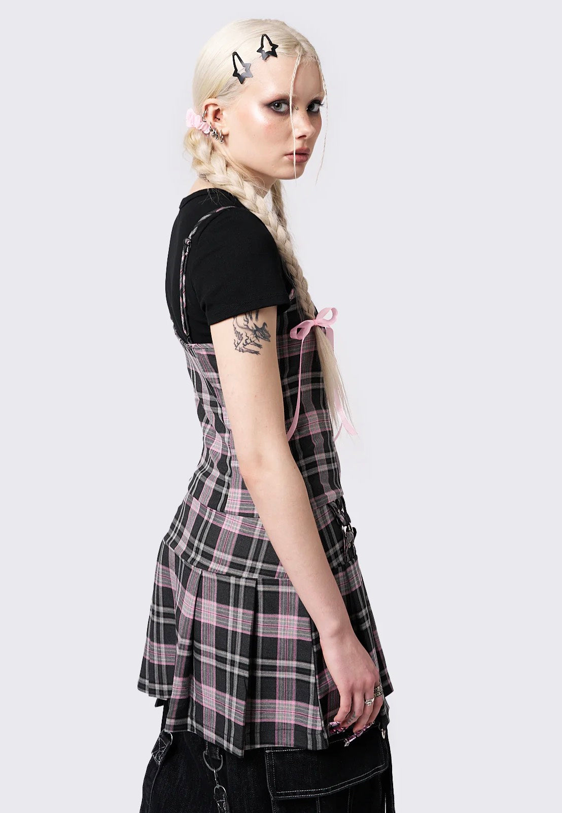 Minga London - Camila Straps Plaid Pink - Dress | Women-Image