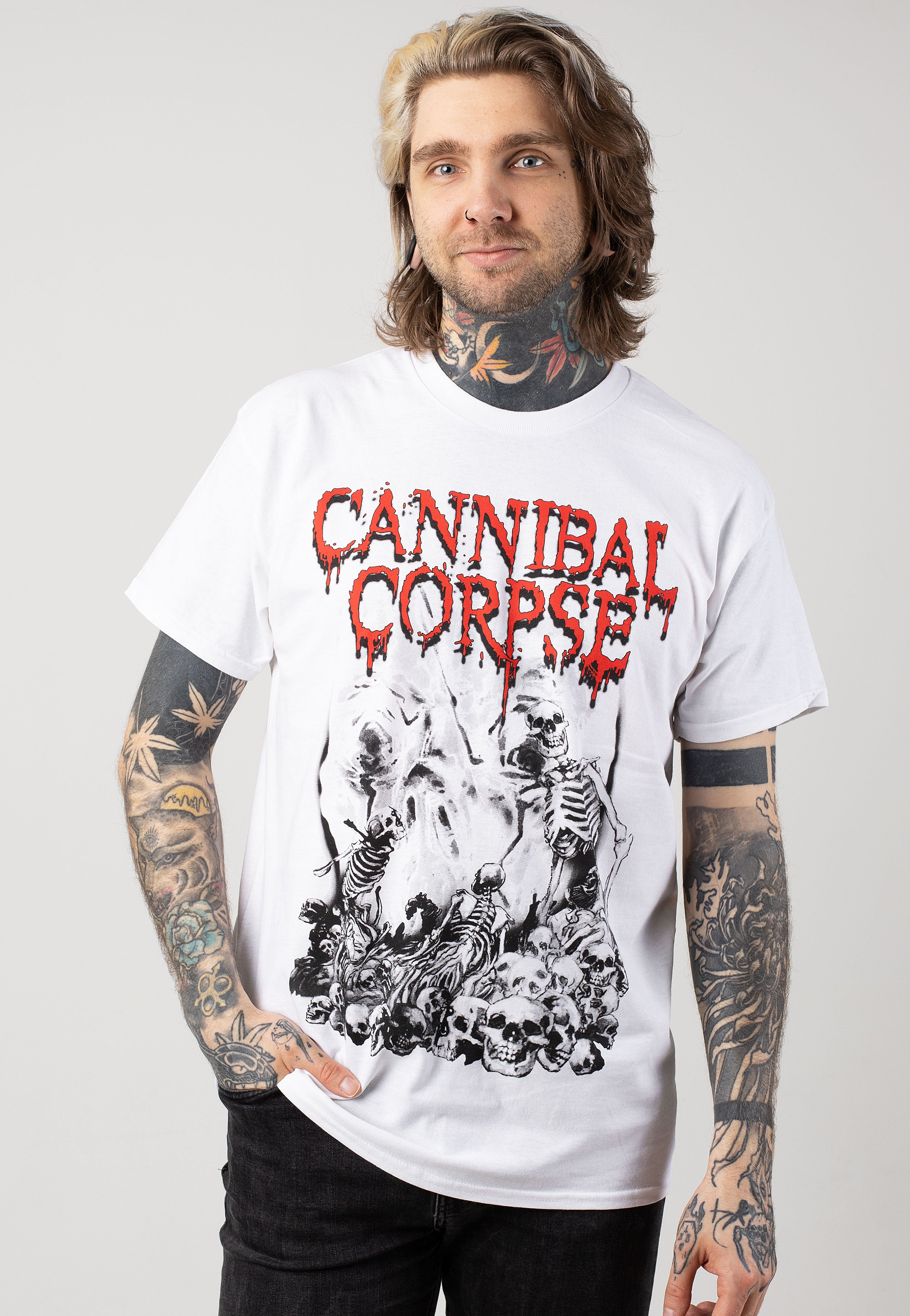 Cannibal Corpse - Pile of Skulls White - T-Shirt | Men-Image