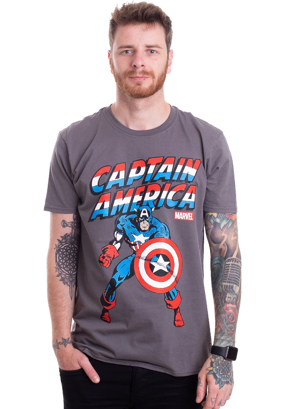 Captain America - Captain America Dark Grey - T-Shirt | Men-Image