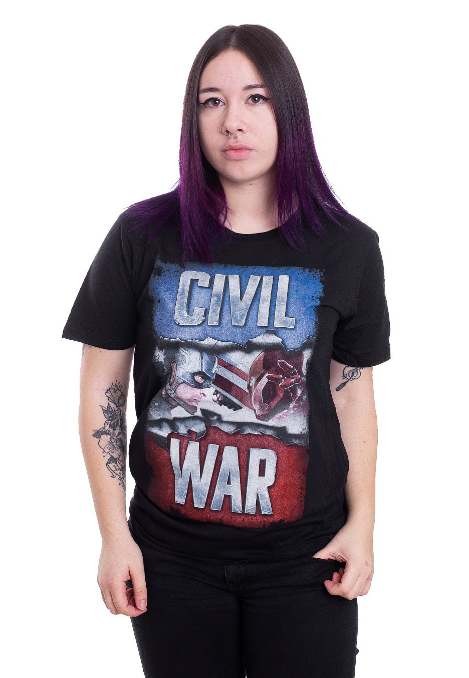 Captain America - Captain America Cover Black - T-Shirt | Women-Image