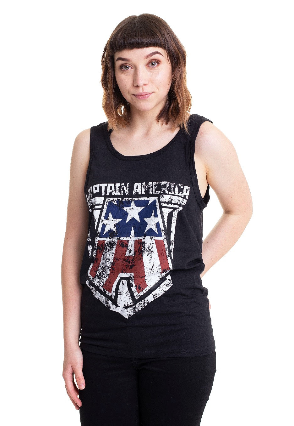 Captain America - Distressed - Tank | Women-Image