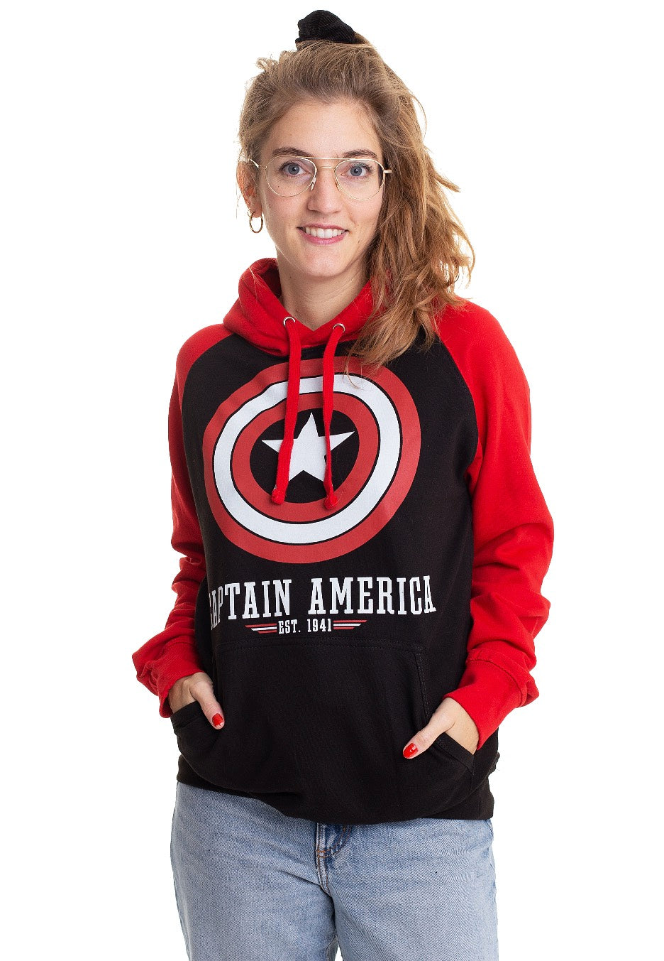 Captain America - Logo Baseball - Hoodie | Women-Image