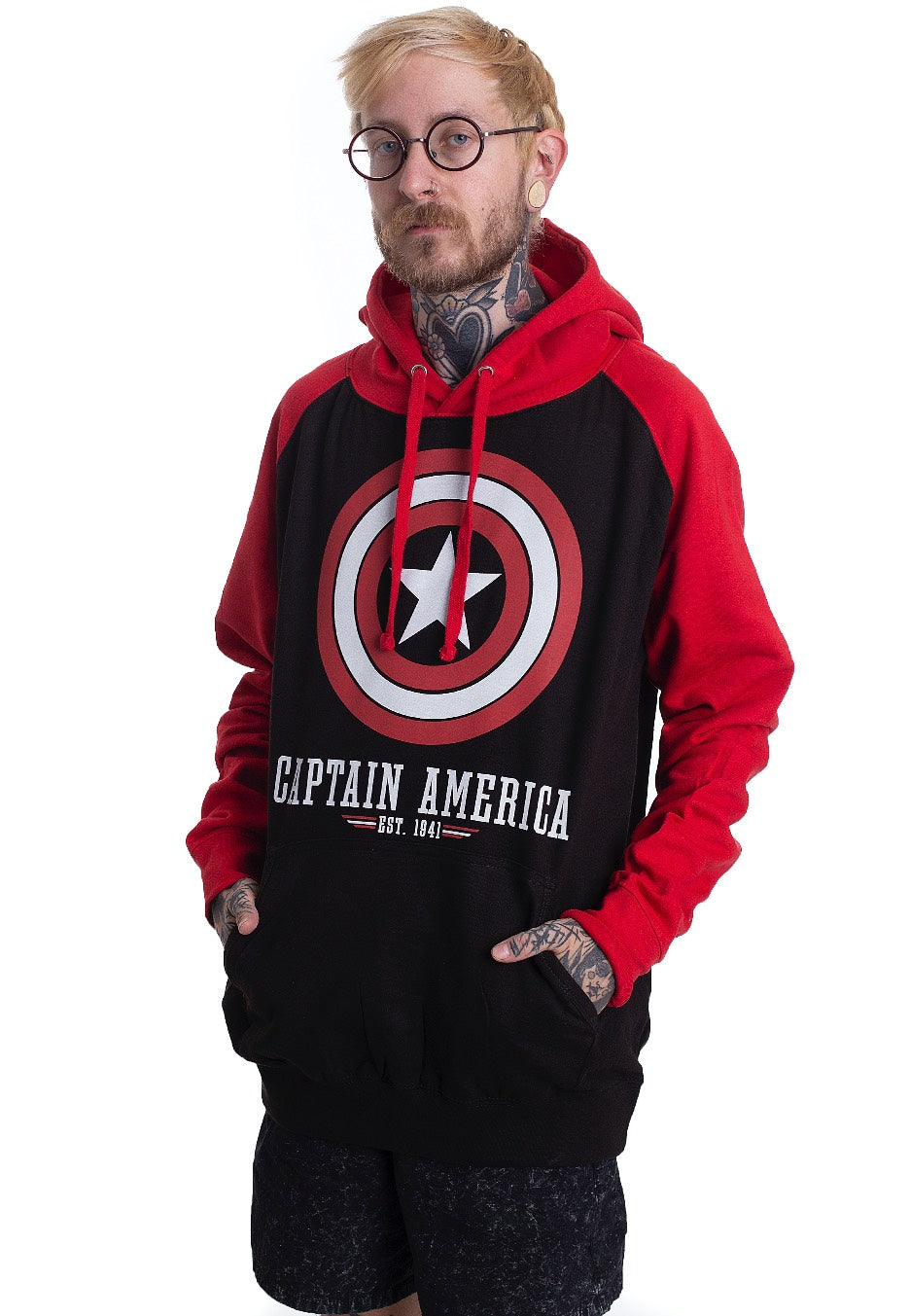 Captain America - Logo Baseball - Hoodie | Men-Image