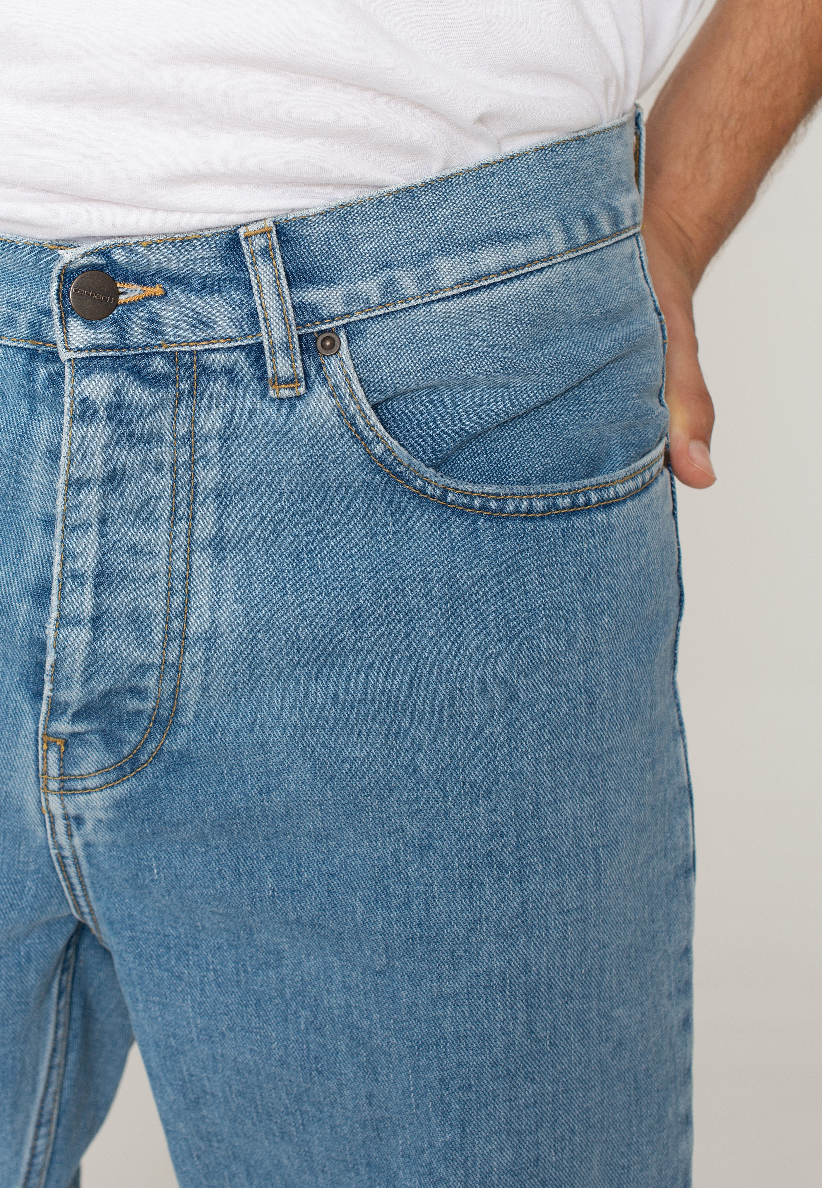 Carhartt WIP - Newel Stone Bleached Blue - Jeans | Men-Image