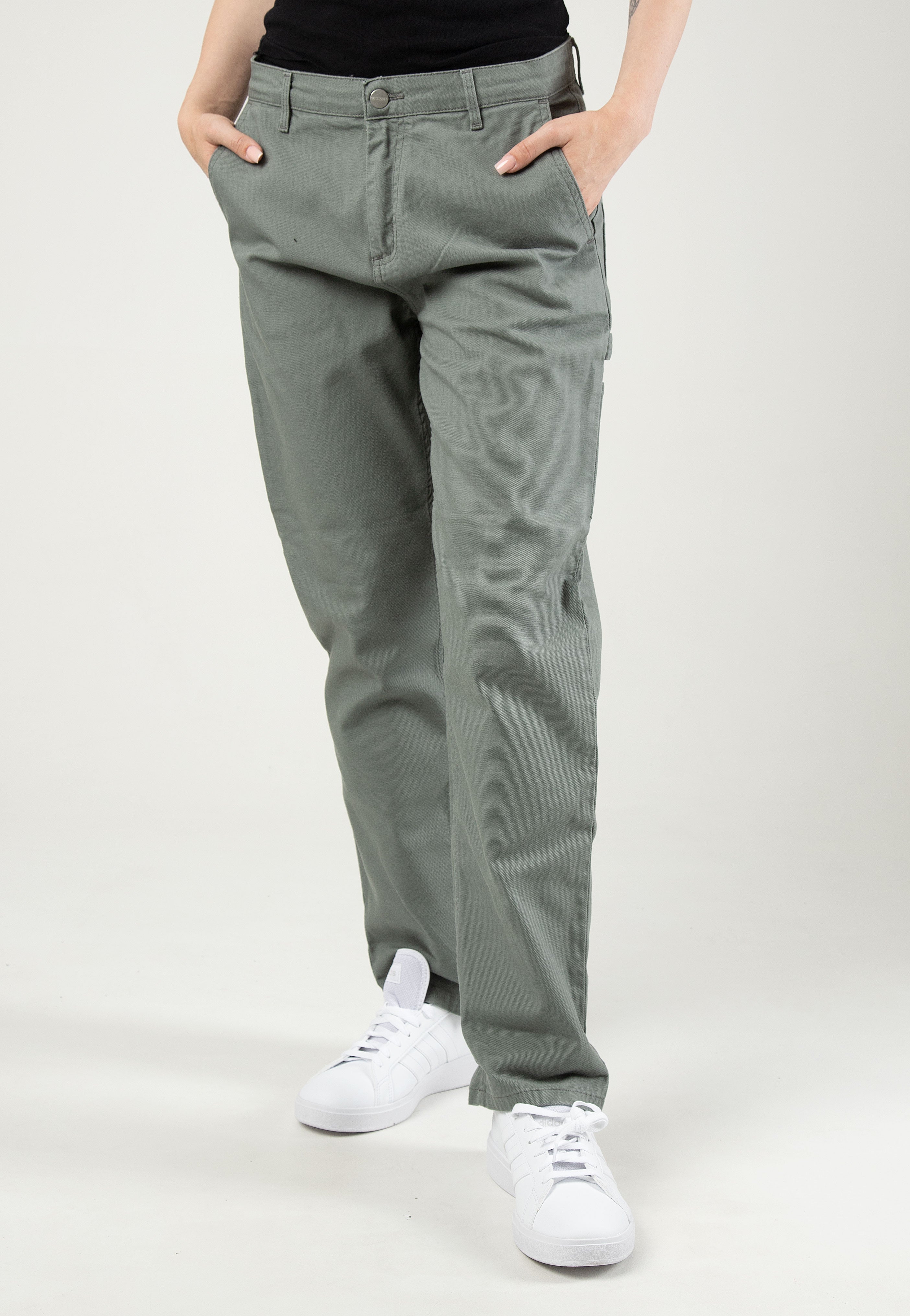 Carhartt WIP - W' Pierce Rinsed Smoke Green - Pants | Women-Image