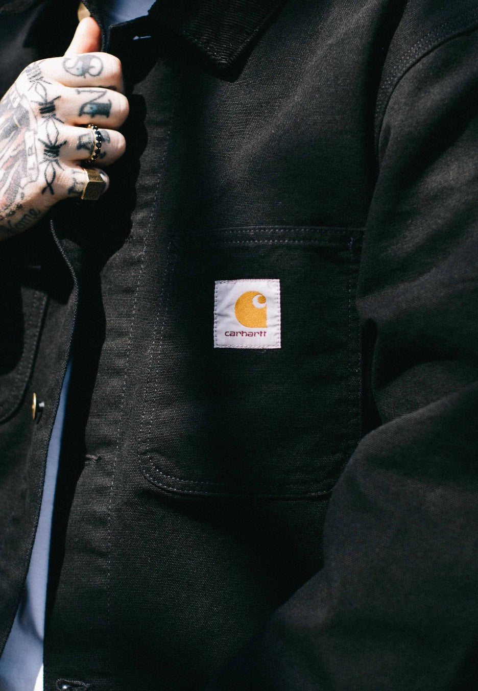 Carhartt WIP - Michigan Coat Black - Jeans Jacket | Men-Image