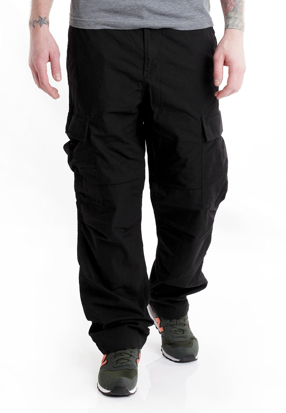 Carhartt WIP - Regular Cargo Columbia Ripstop Black Rinsed - Pants | Men-Image