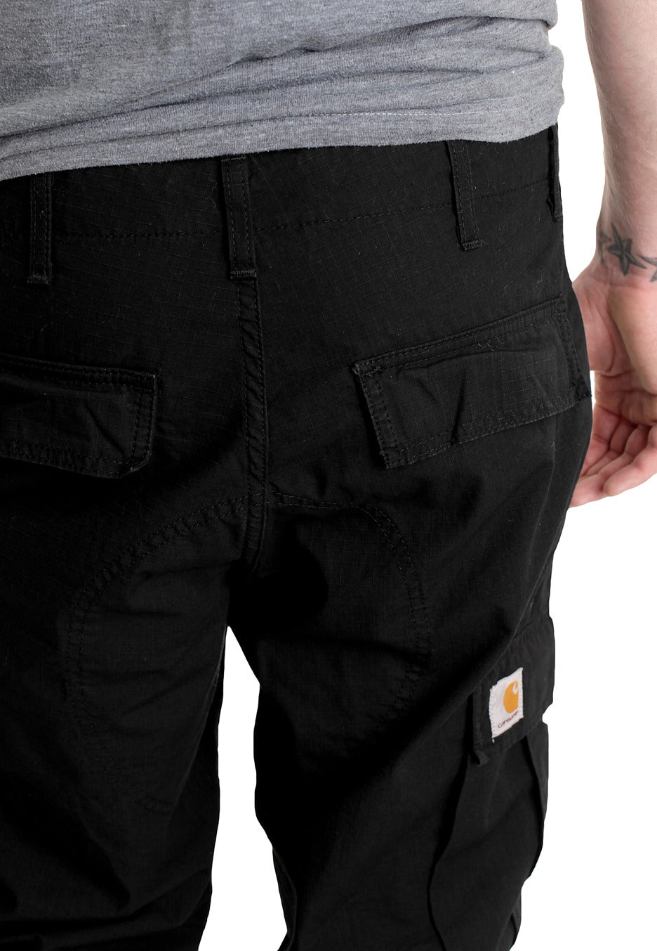 Carhartt WIP - Regular Cargo Columbia Ripstop Black Rinsed - Pants | Men-Image