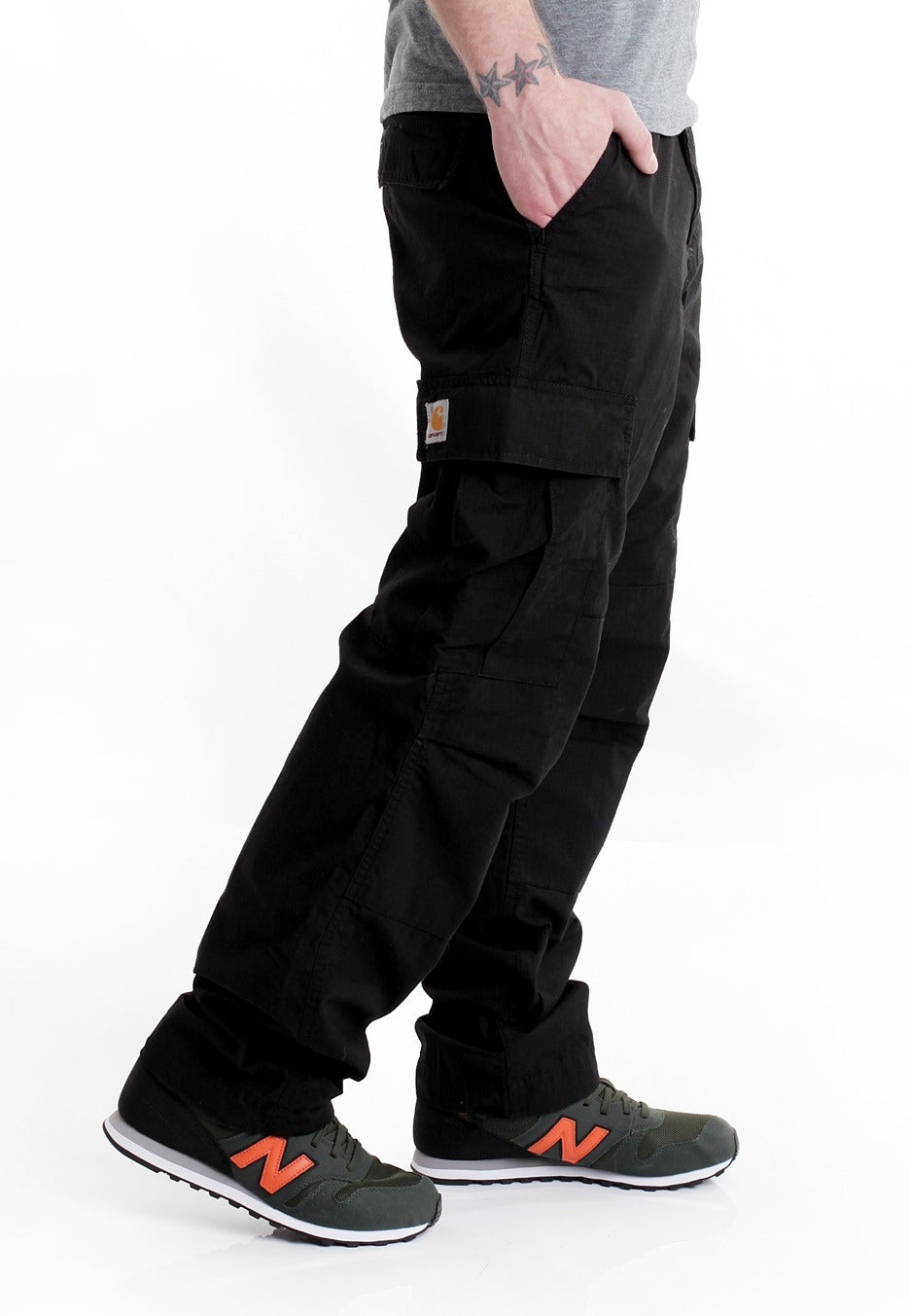 Carhartt WIP - Regular Cargo Columbia Ripstop Black Rinsed - Pants | Men-Image