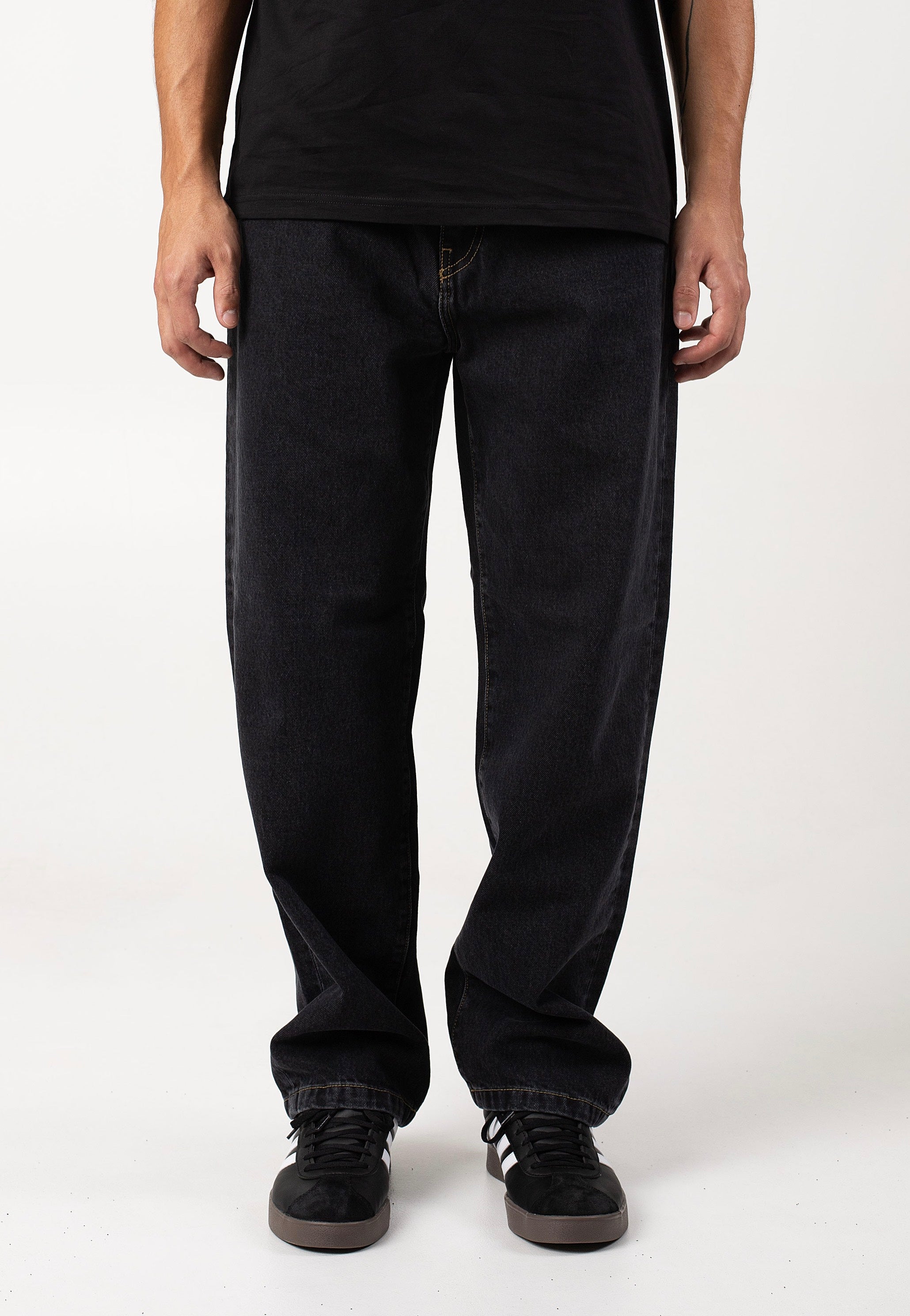 Carhartt WIP - Aaron Stone Washed Black - Jeans | Men-Image