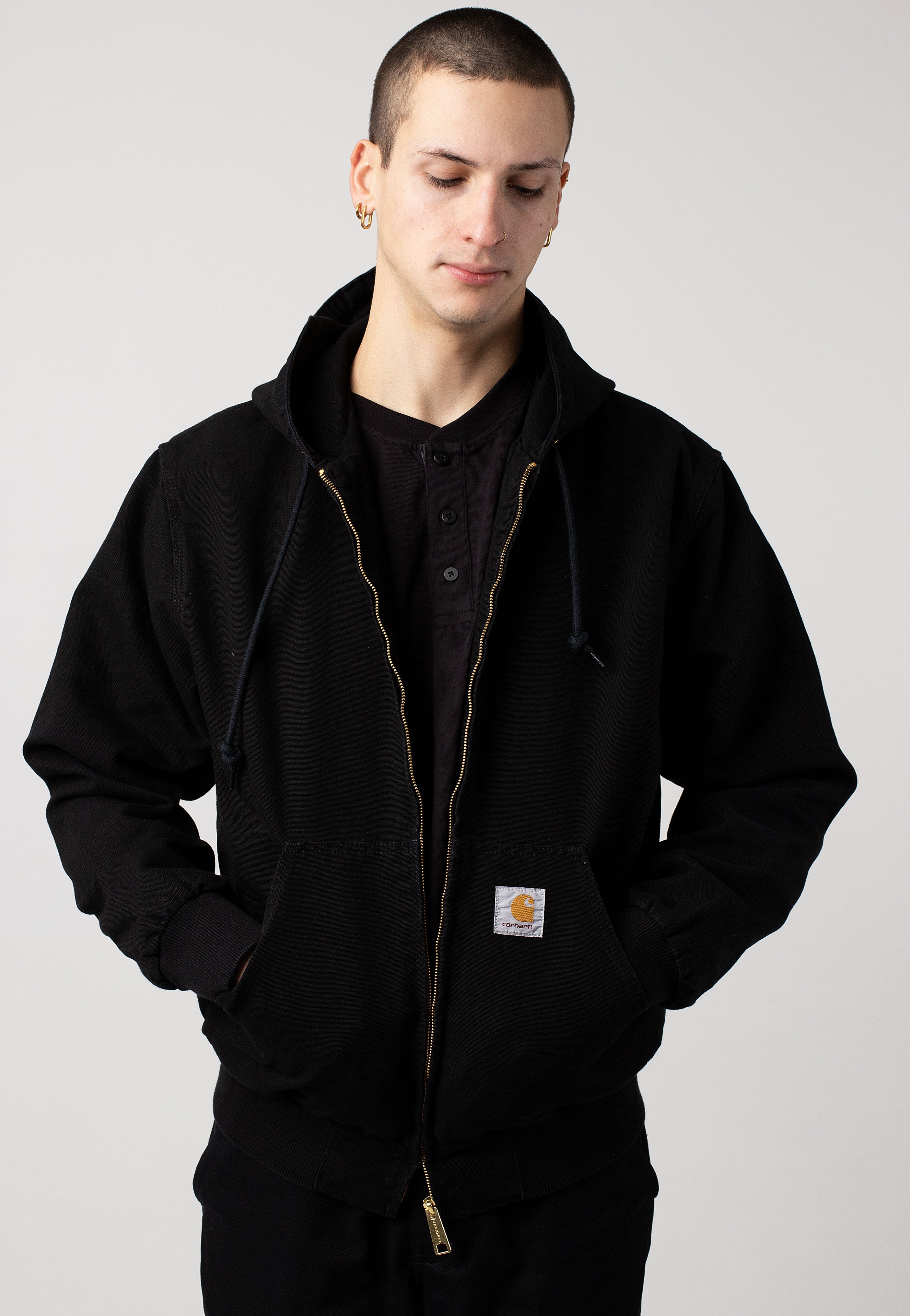 Carhartt WIP - Active Aged Canvas Black - Jacket | Men-Image