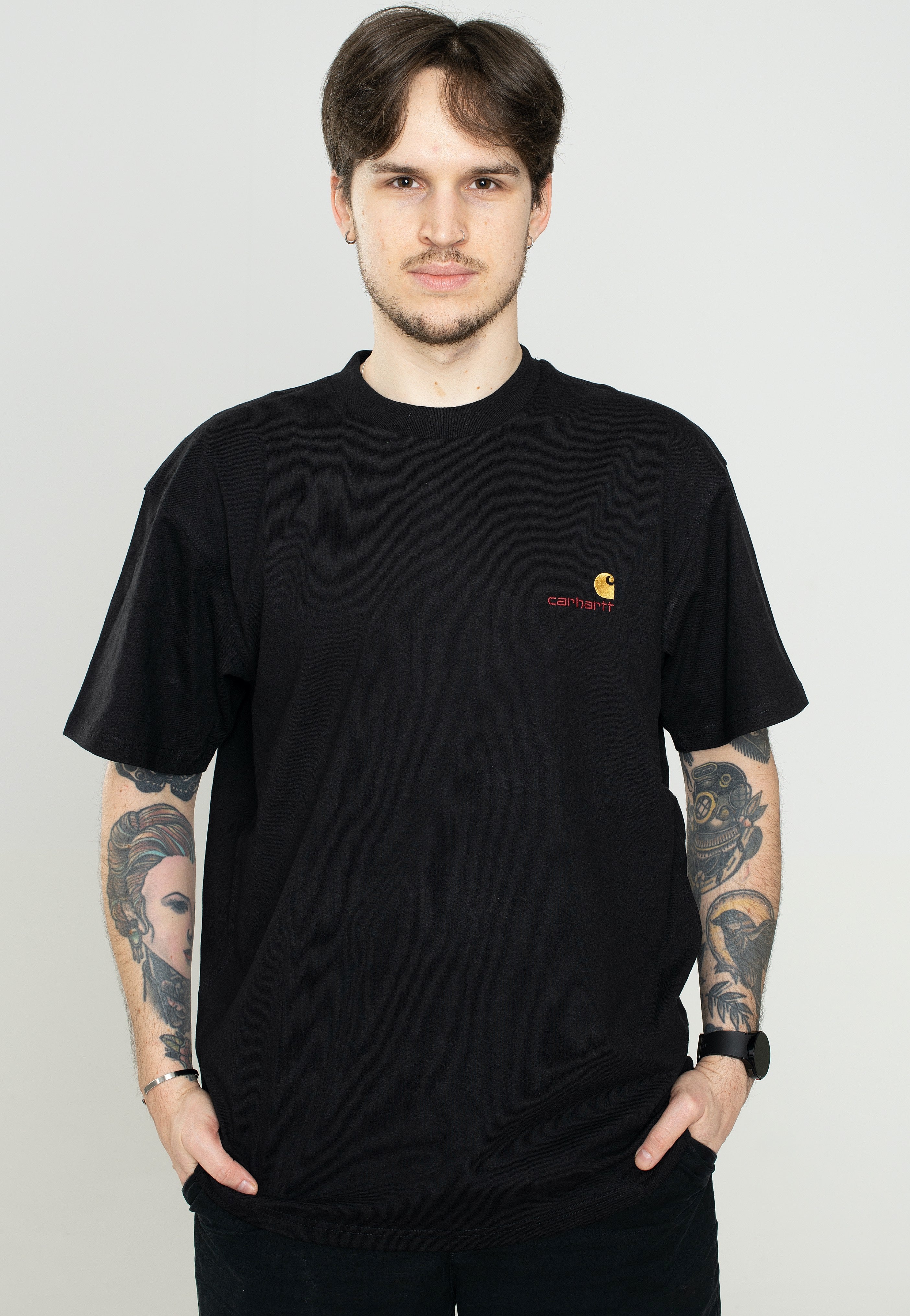 Carhartt WIP - American Script Black - T-Shirt | Men-Image