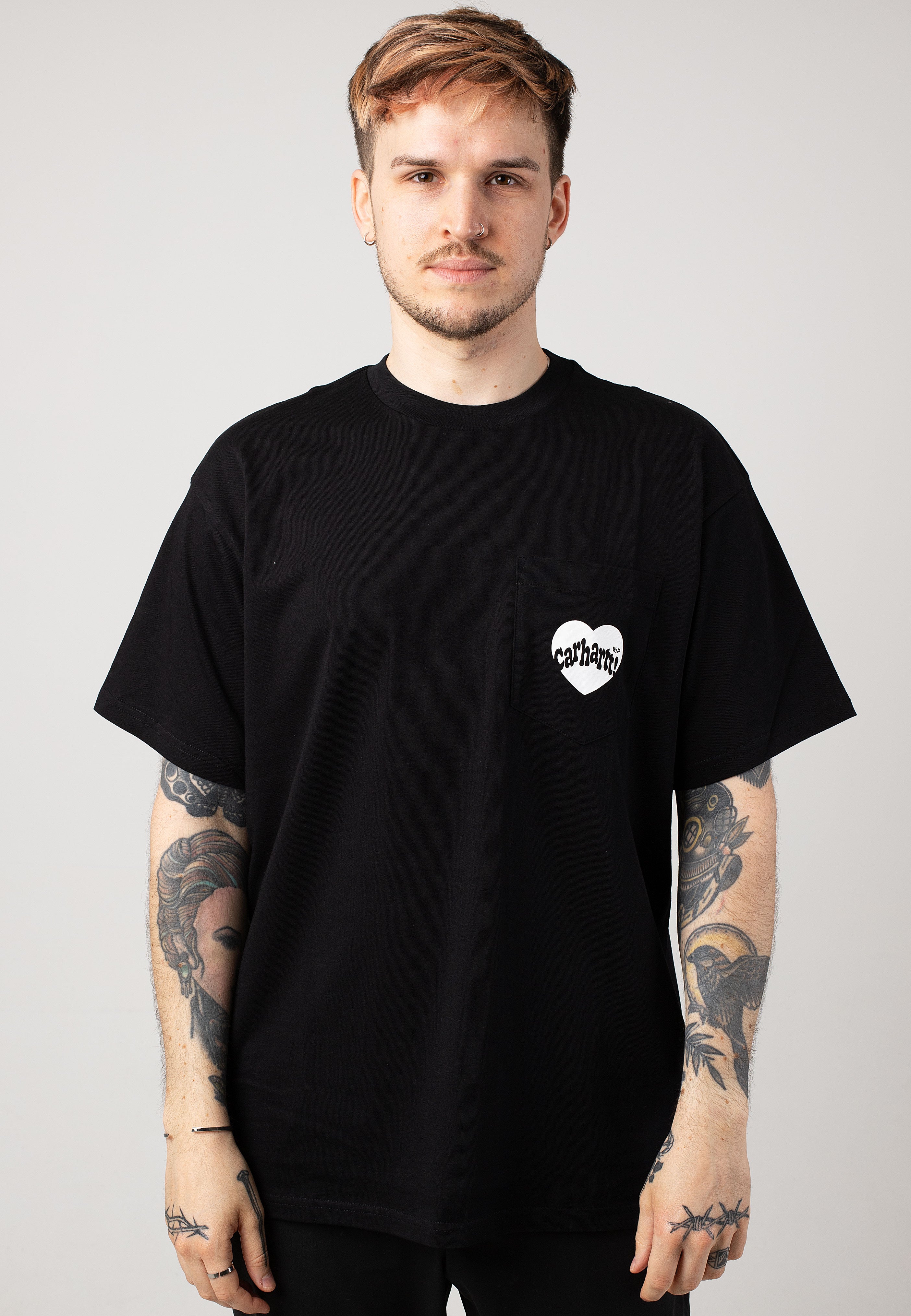 Carhartt WIP - Amour Pocket Black/White - T-Shirt | Men-Image