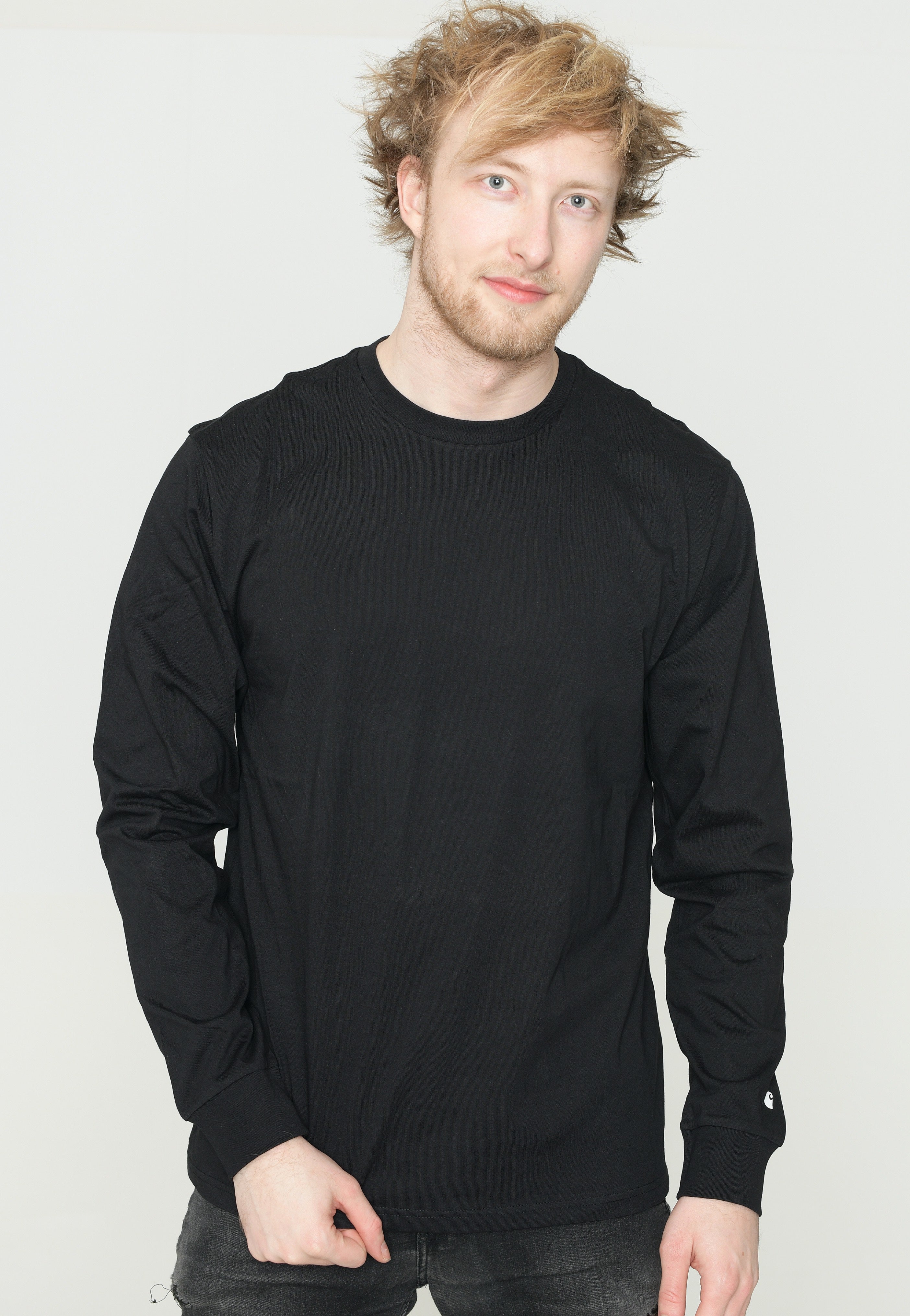 Carhartt WIP - Base Black/White - Longsleeve | Men-Image