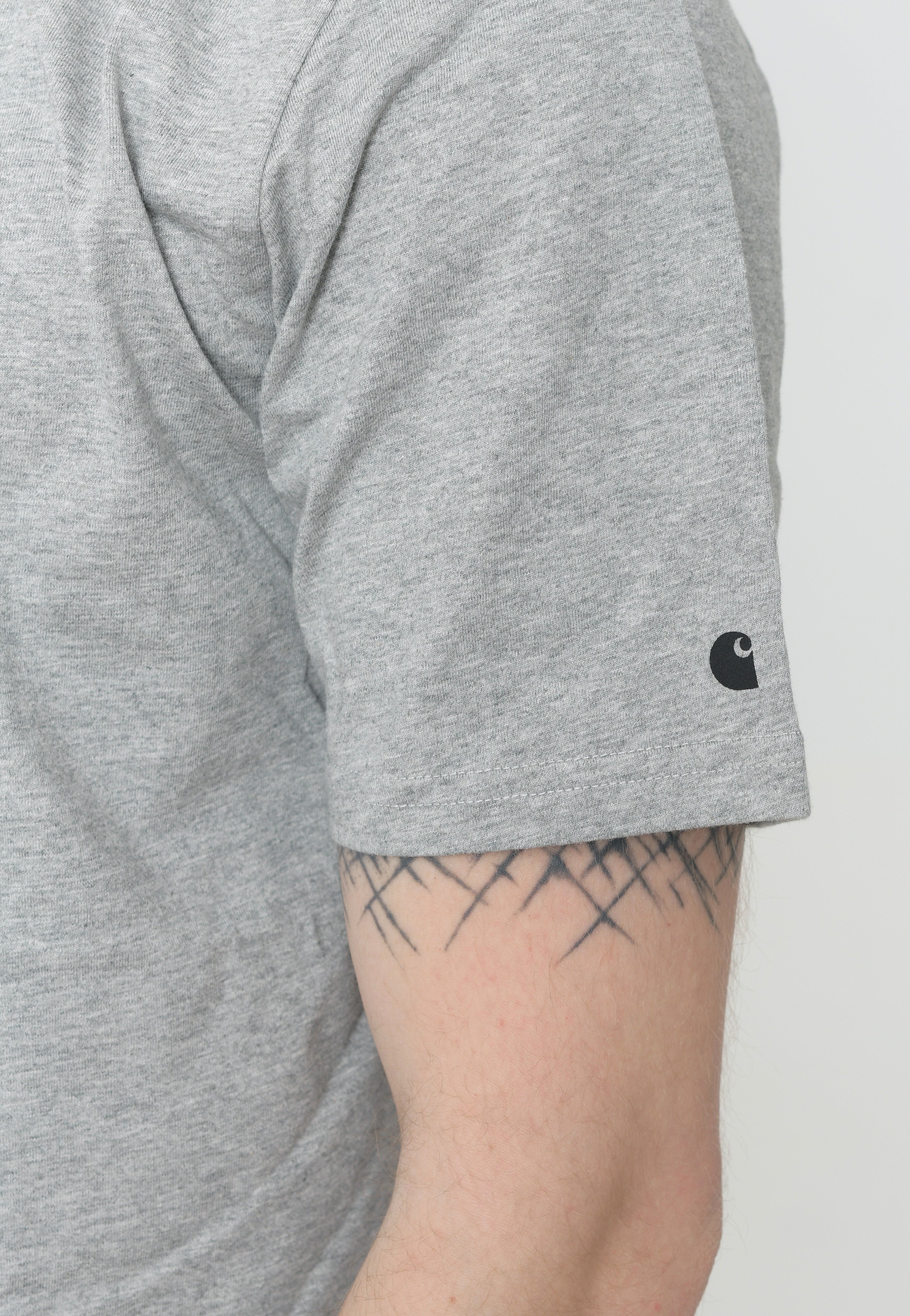 Carhartt WIP - Base Grey Heather/Black - T-Shirt | Men-Image