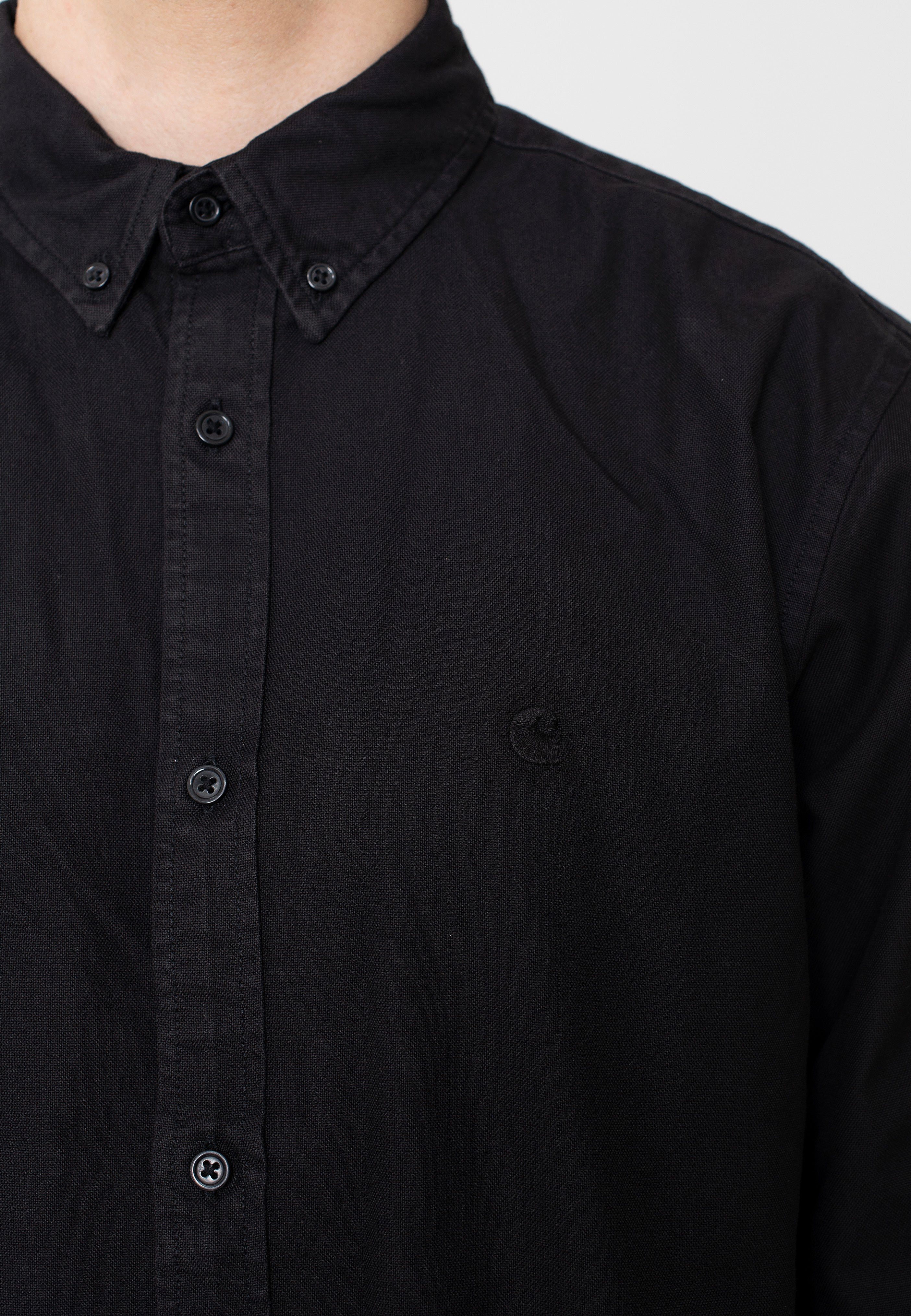 Carhartt WIP - Bolton Garment Dyed Black - Shirt | Men-Image