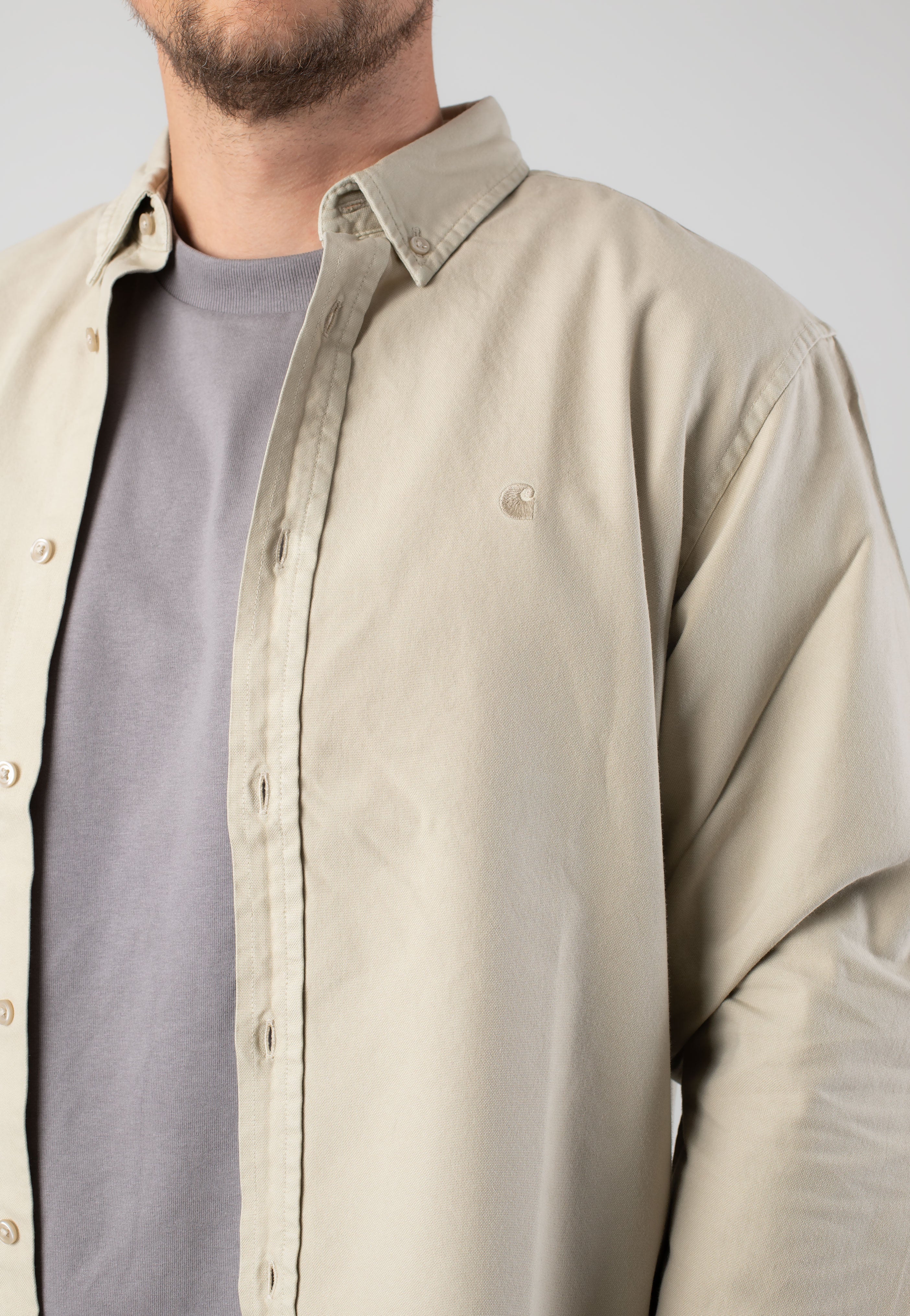 Carhartt WIP - Bolton Garment Dyed Fleur De Sel - Shirt | Men-Image