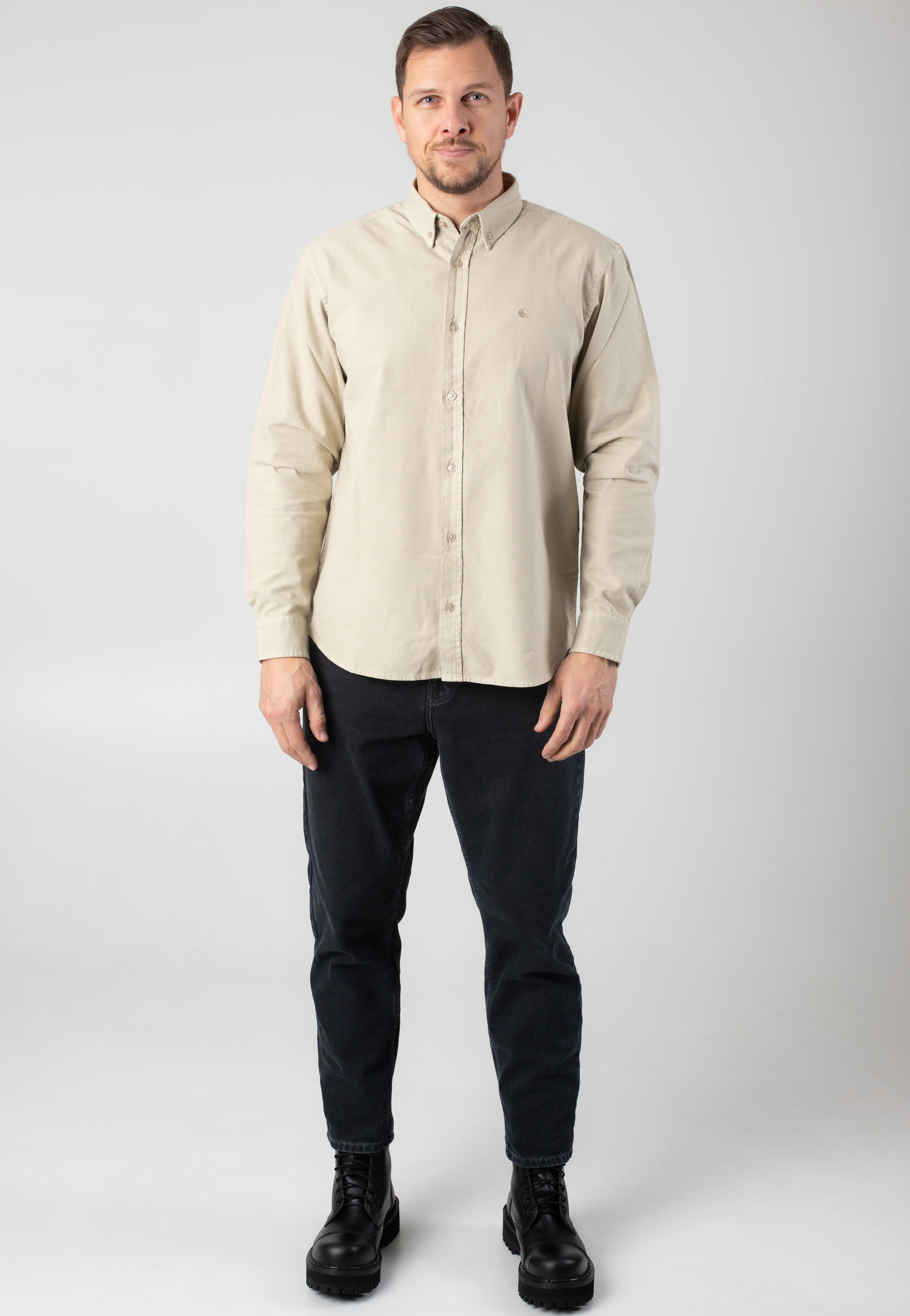 Carhartt WIP - Bolton Garment Dyed Fleur De Sel - Shirt | Men-Image